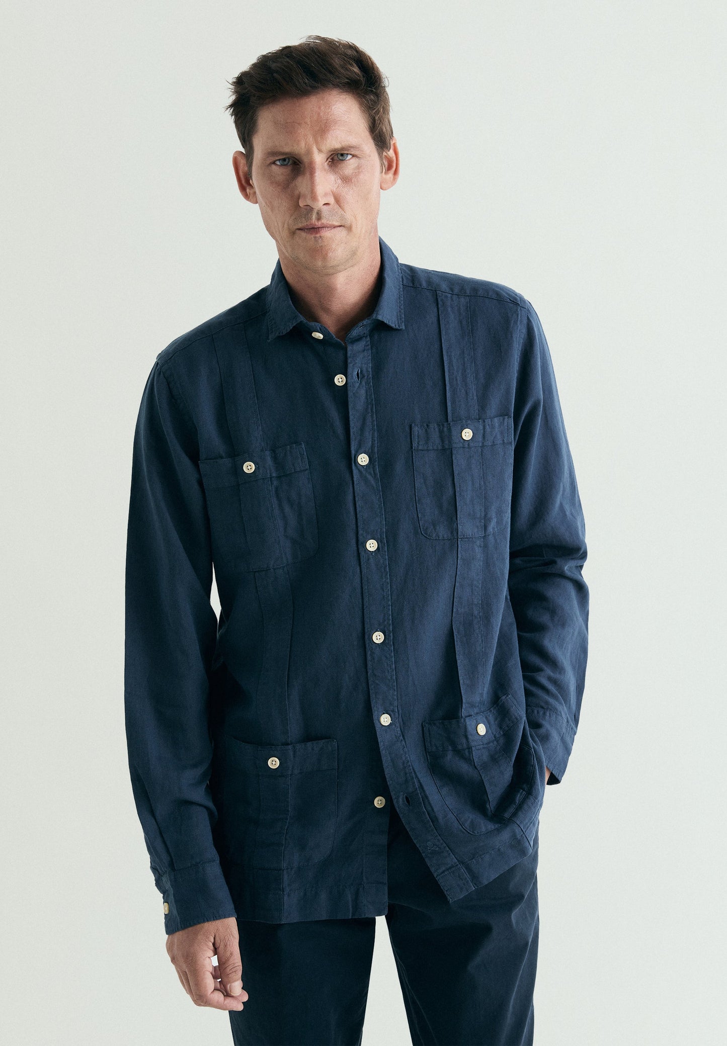 LINEN SAFARI SHIRT