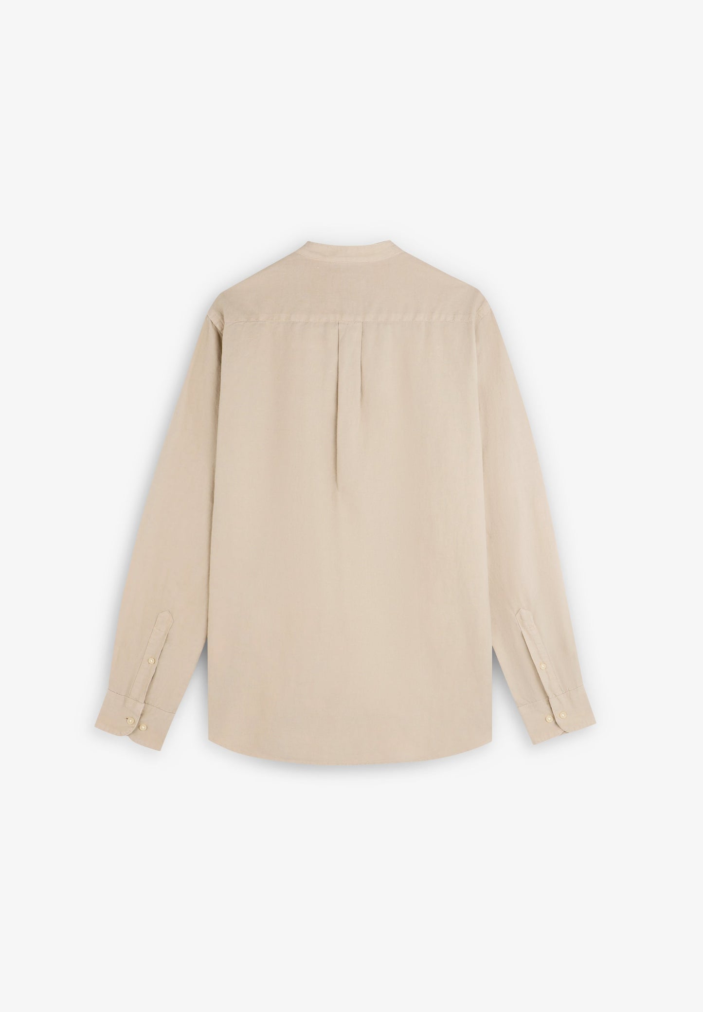 LINEN SHIRT WITH STAND-UP COLLAR