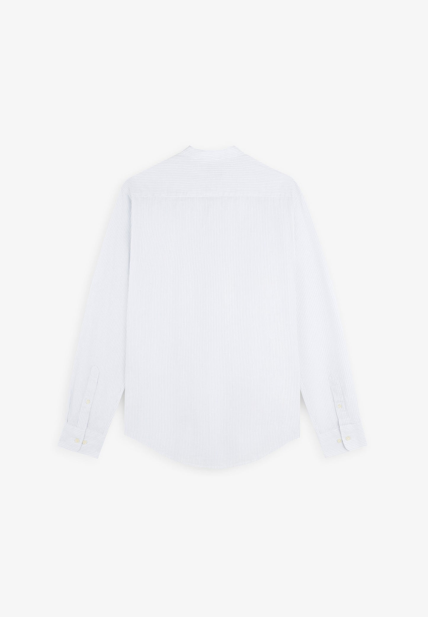 STRIPE SHIRT WITH STAND-UP COLLAR