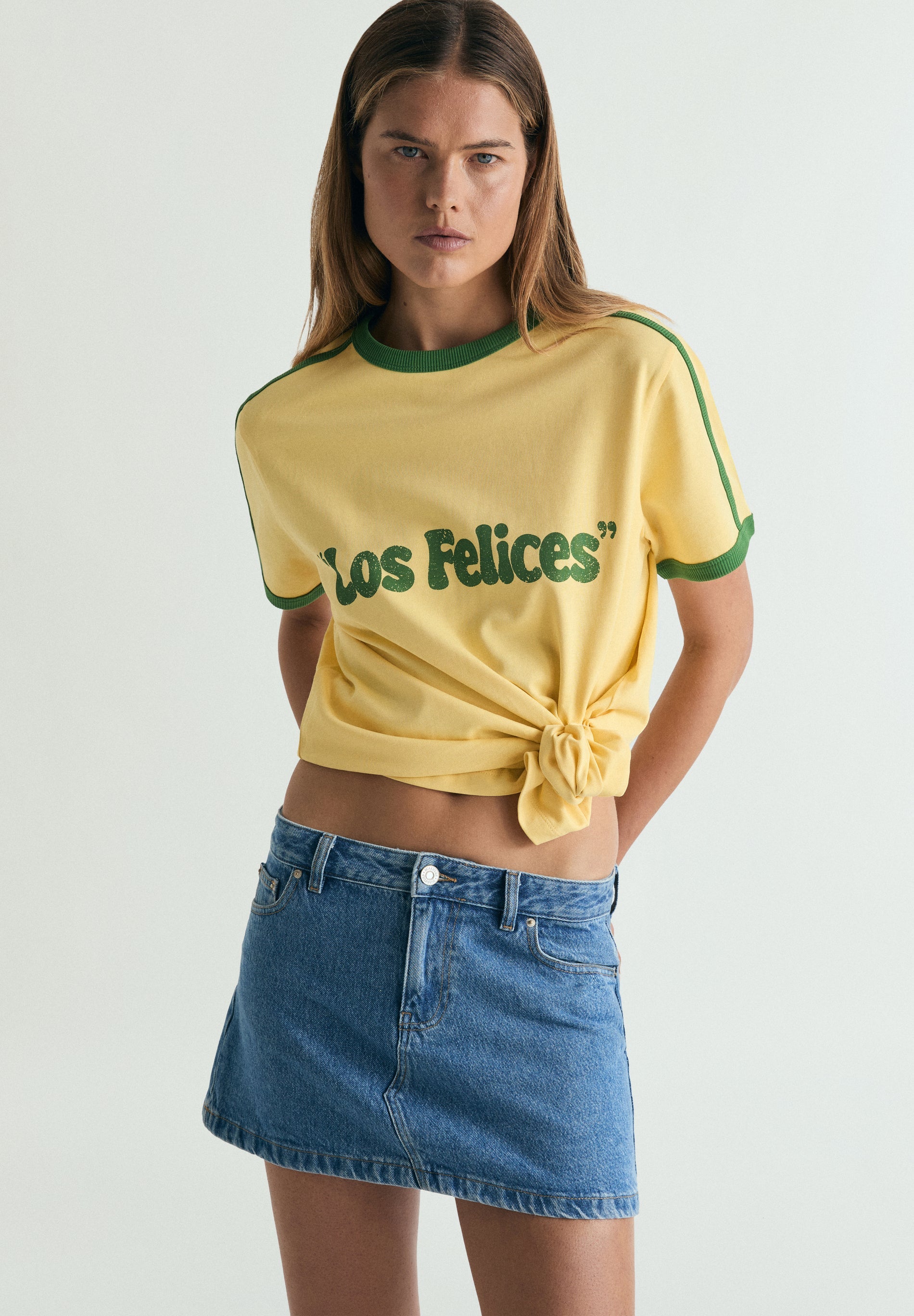 CONTRAST RIBBED T-SHIRT  | LE CHIRINGUITO