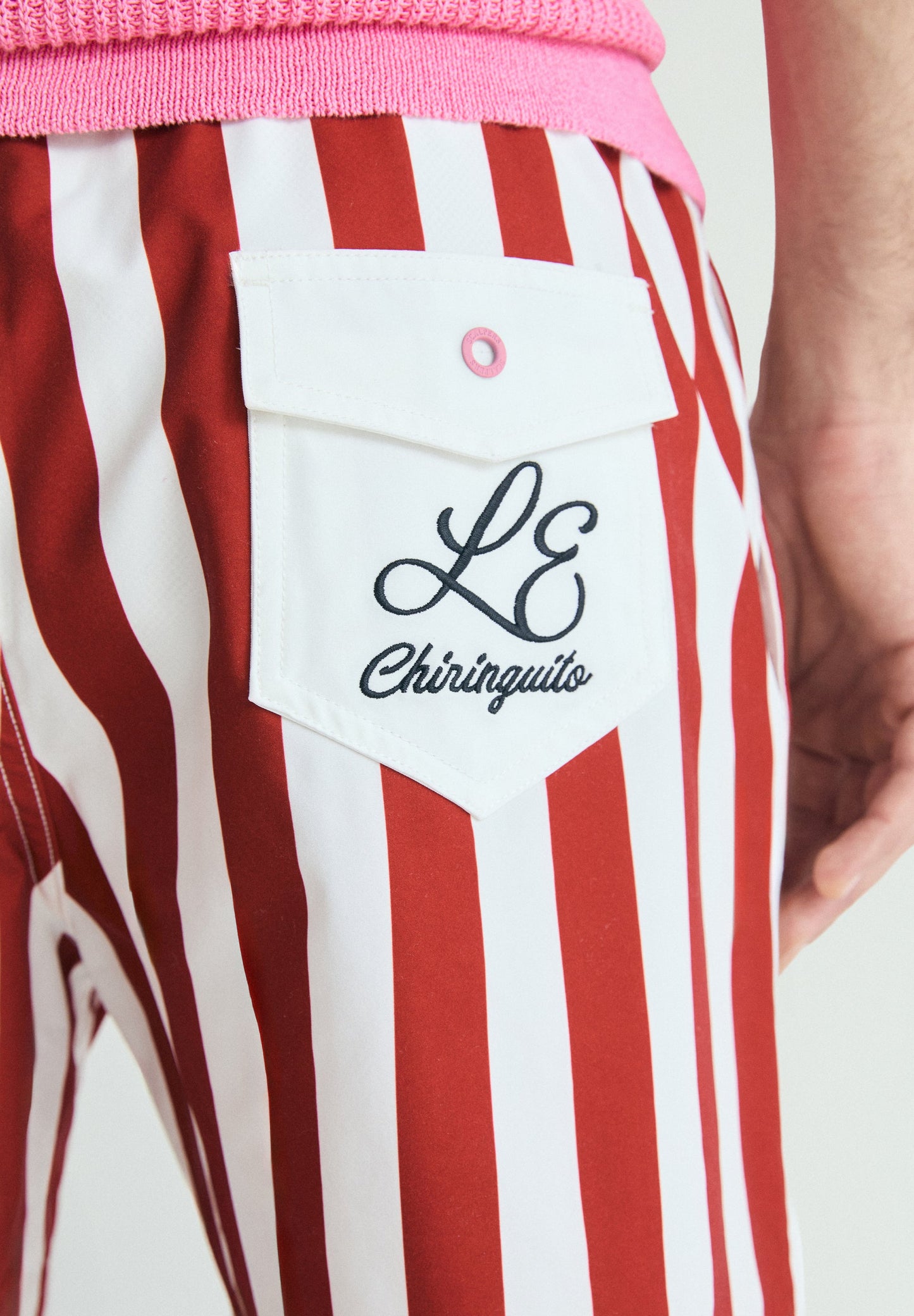 CONTRAST STRIPED SWIMMING TRUNKS | LE CHIRINGUITO