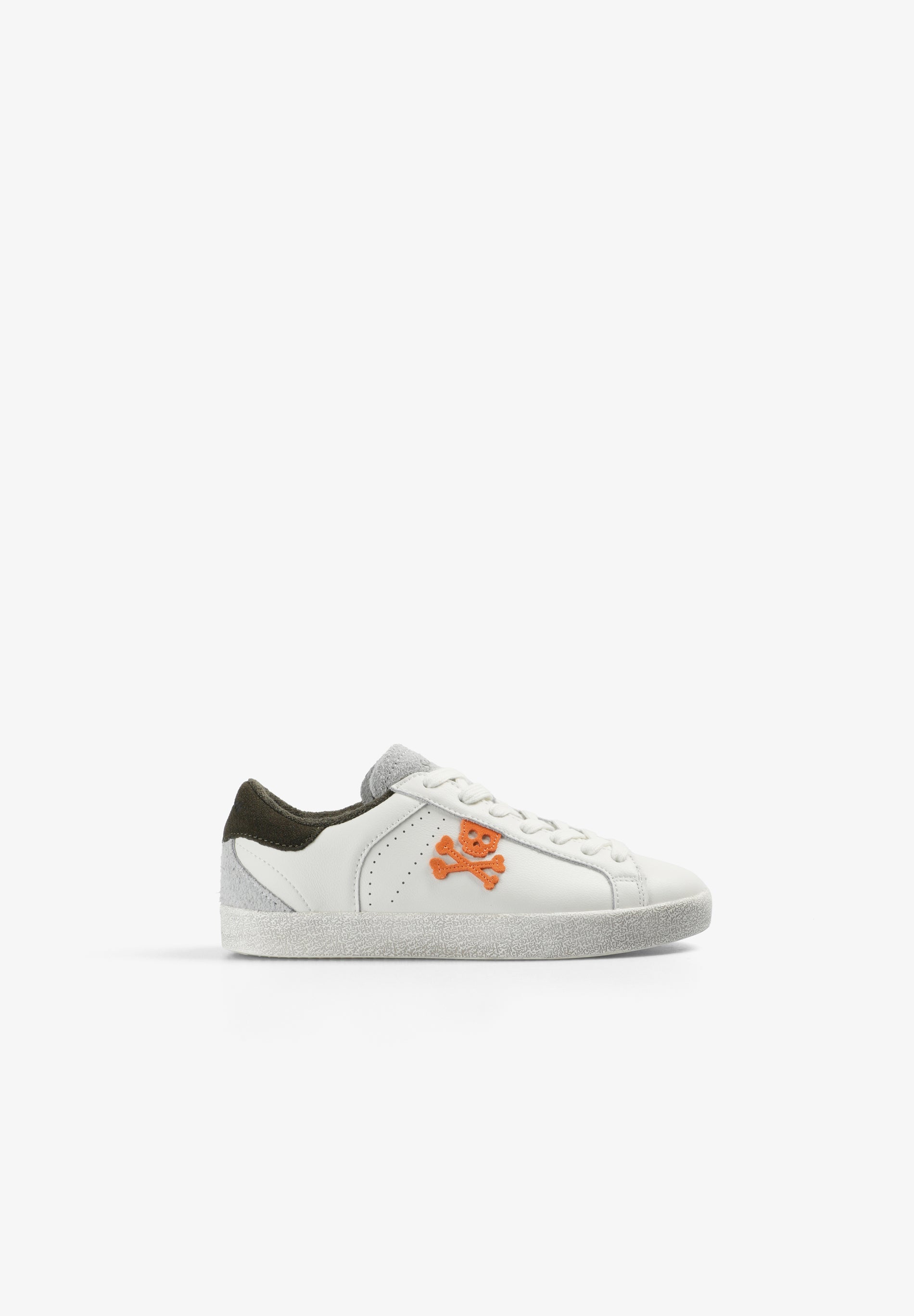 WILDLEDER-SNEAKER MIT TOTENKOPF