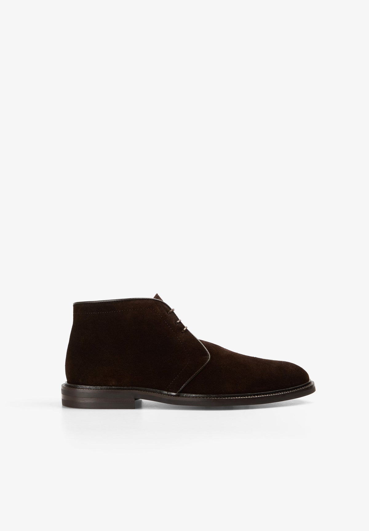 SUEDE LACE-UP ANKLE BOOTS
