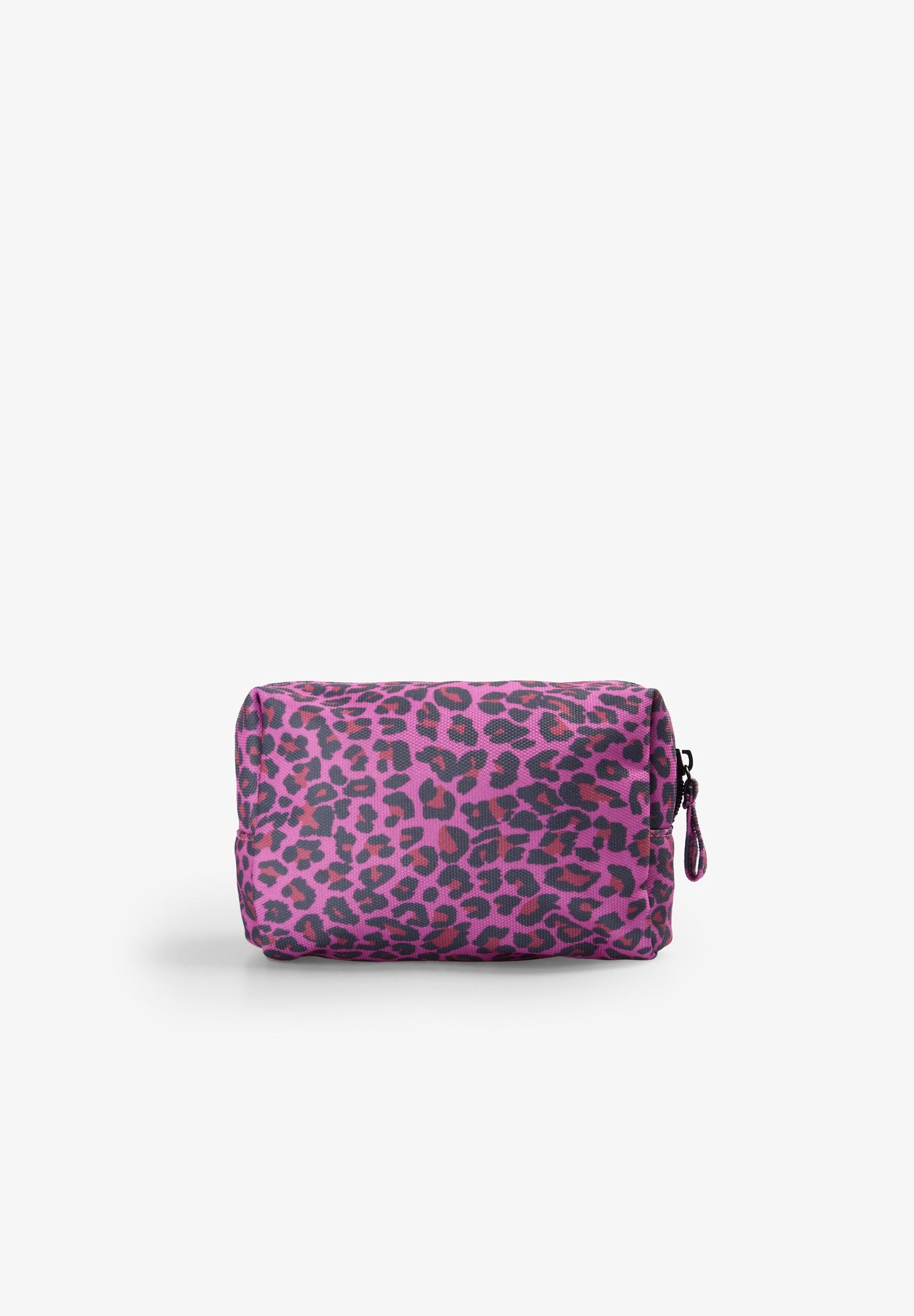 ANIMAL PRINT TOILETRY BAG WITH FRONT PATCH