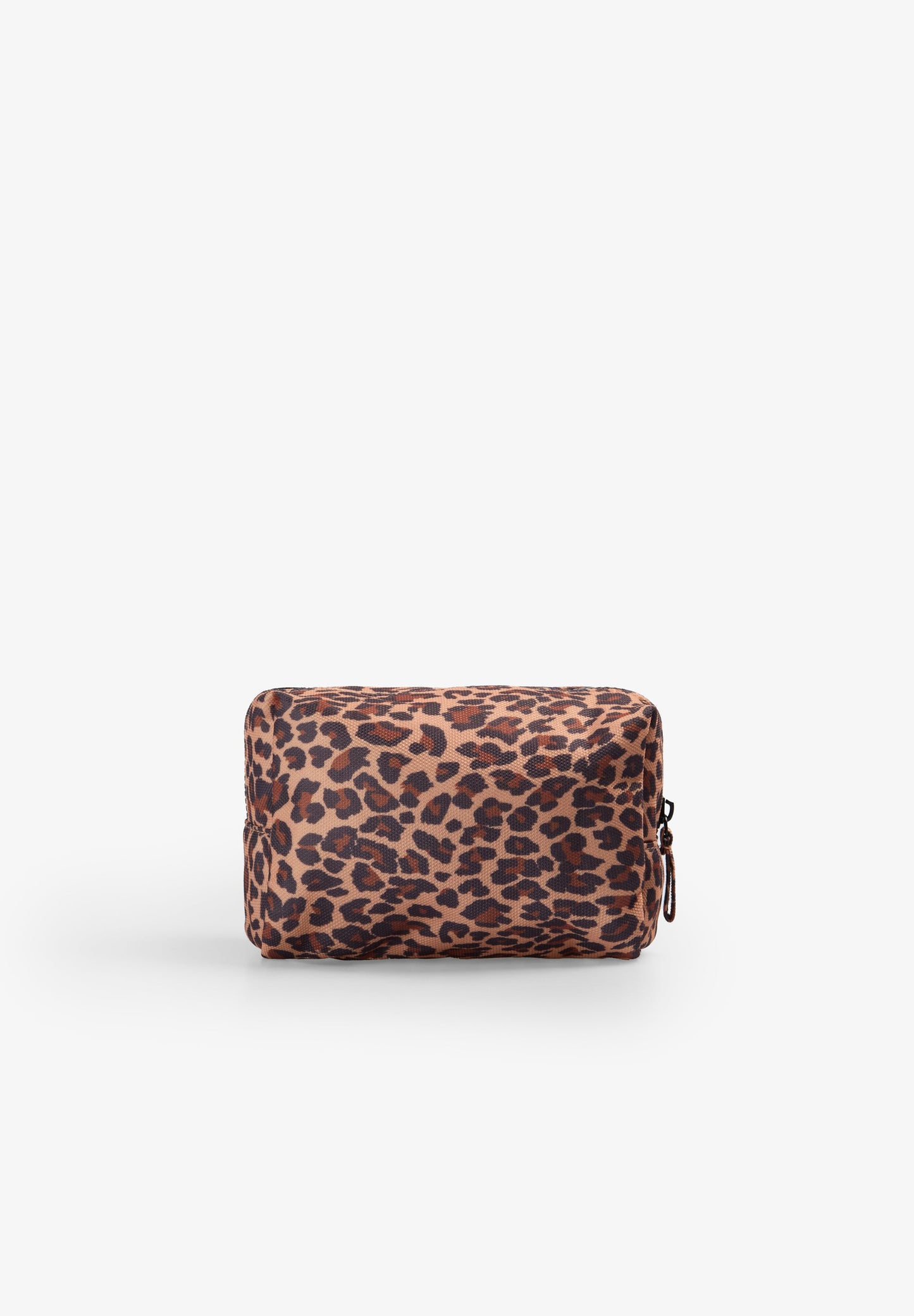 ANIMAL PRINT TOILETRY BAG WITH FRONT PATCH