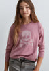 PULLOVER MIT GLITZERTOTENKOPF