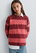 STRICKPULLOVER MIT WELENFÖRMIGEM LOCHMUSTER