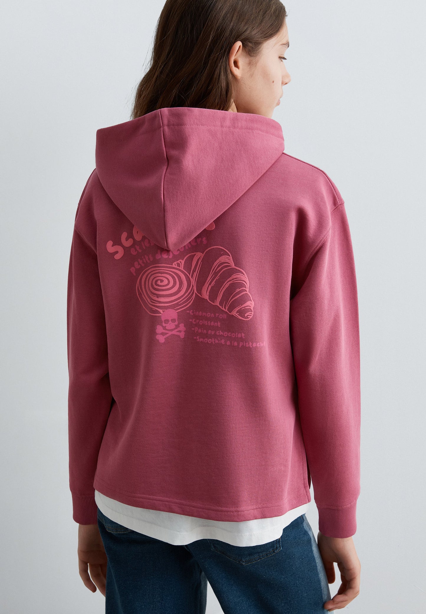 SWEATSHIRT MIT CROISSANT-PRINT