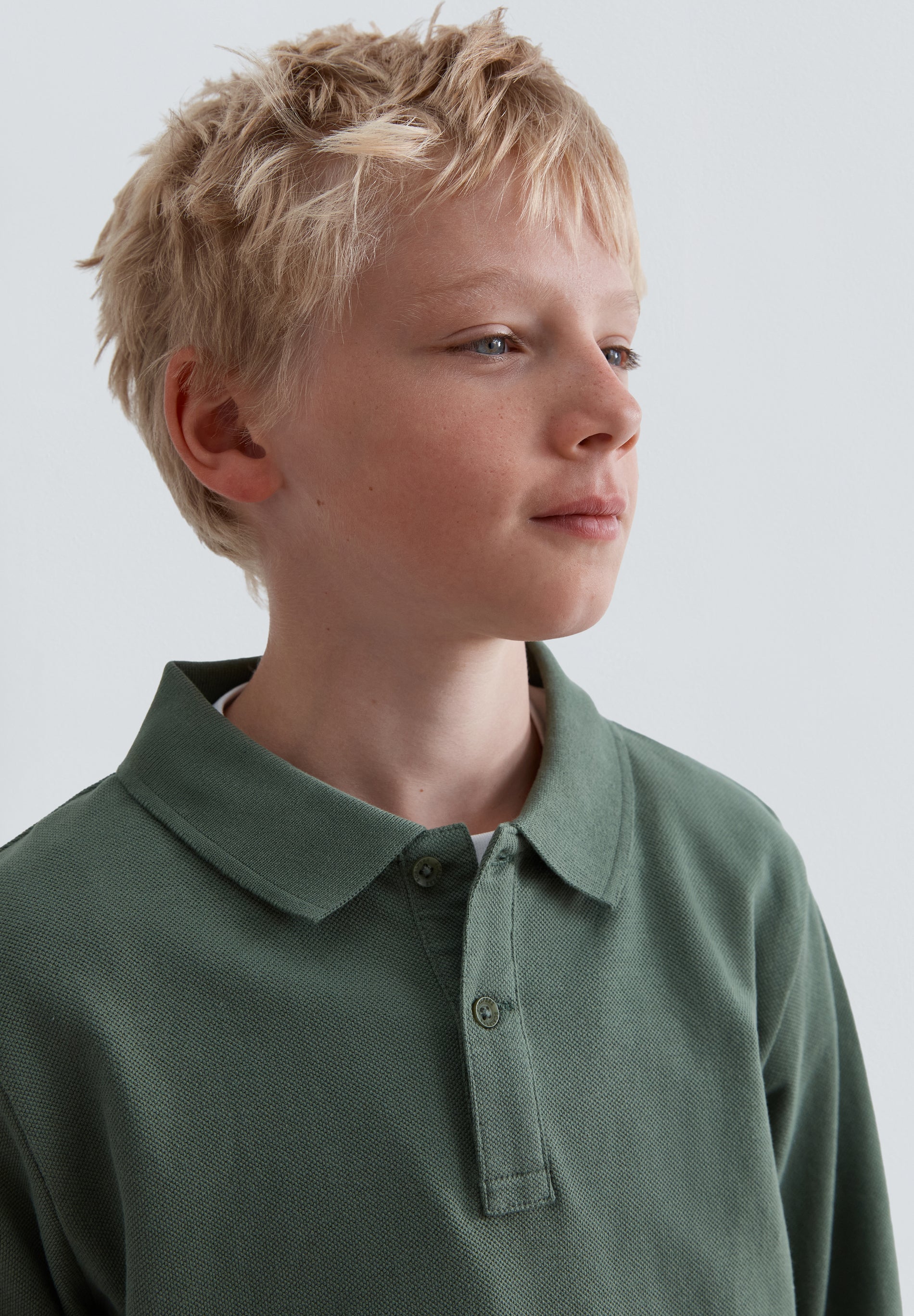 LONG SLEEVE POLO SHIRT WITH BACK PRINT