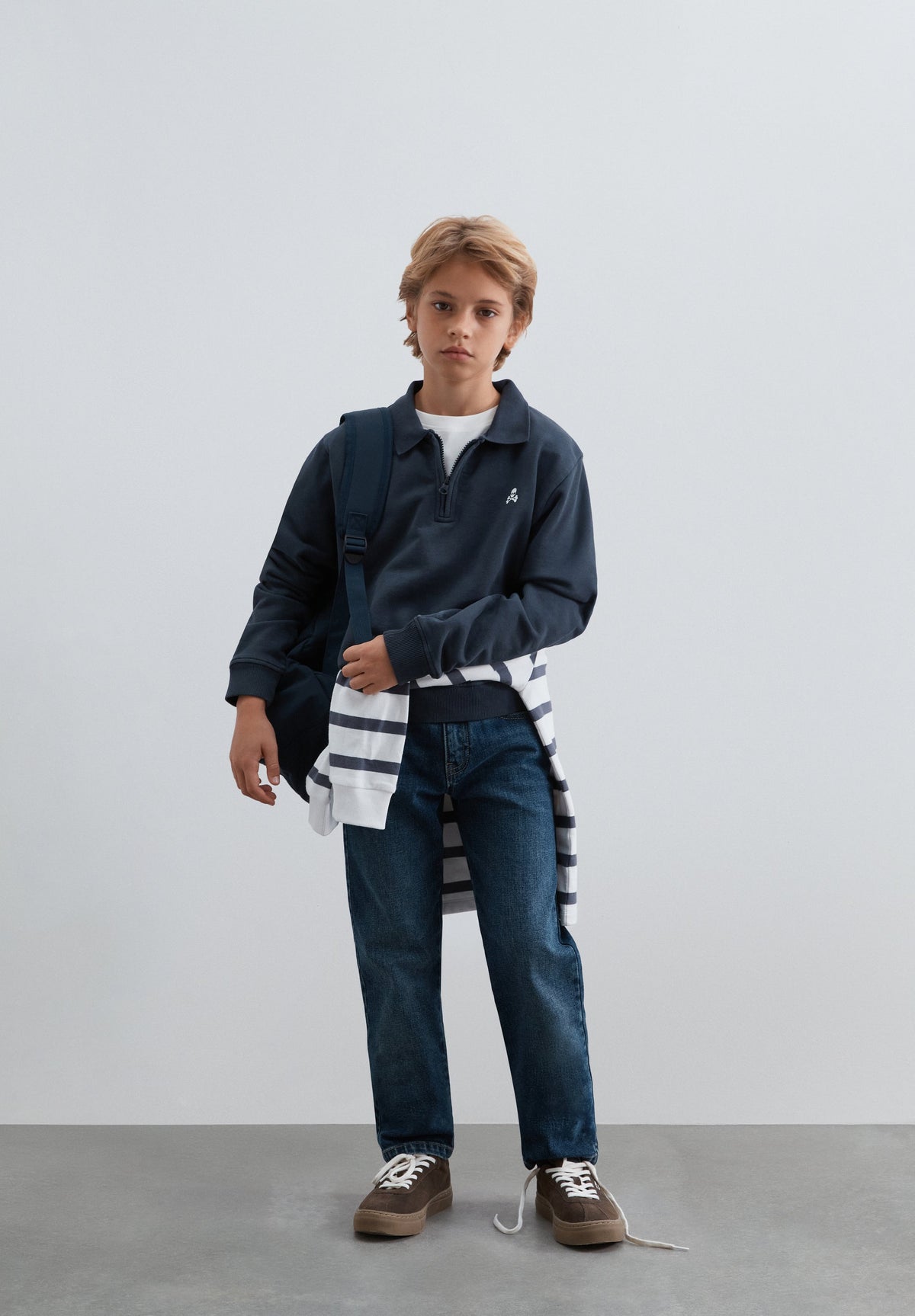 SWEAT HALF-ZIP IMPRIMÉ DANS LE DOS