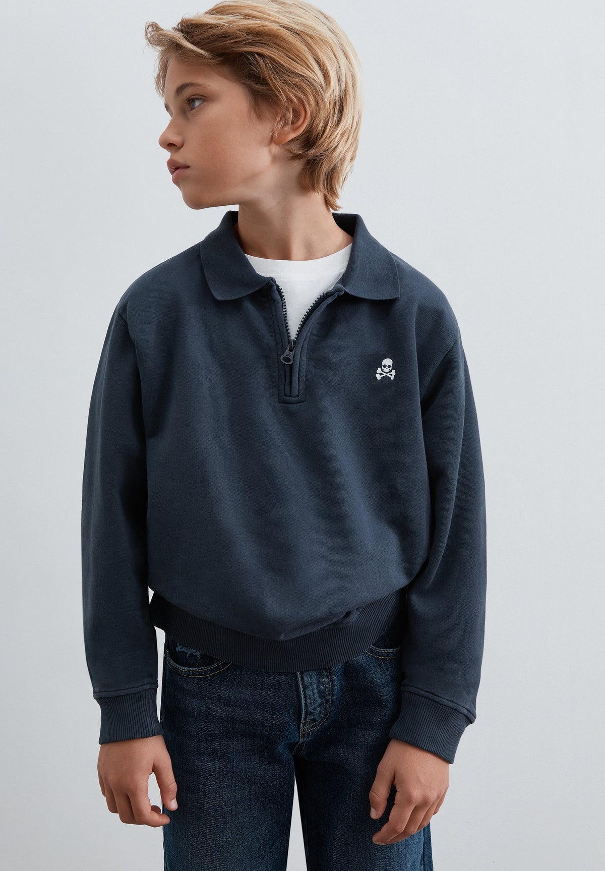 SWEAT HALF-ZIP IMPRIMÉ DANS LE DOS