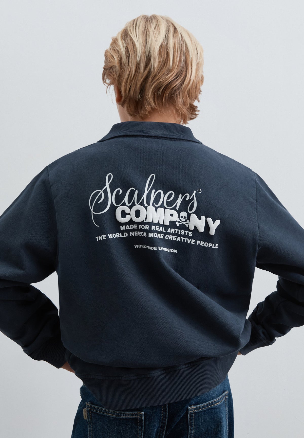 SWEAT HALF-ZIP IMPRIMÉ DANS LE DOS