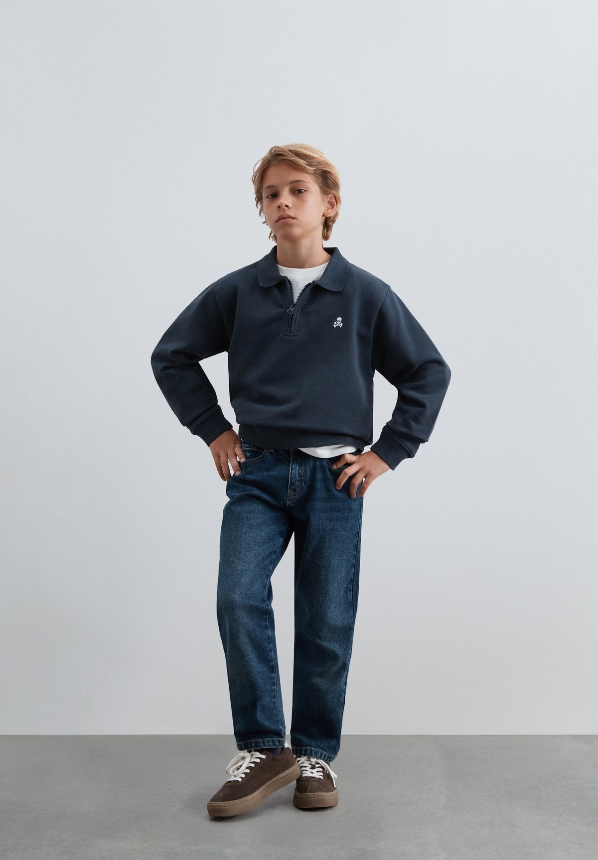 SWEAT HALF-ZIP IMPRIMÉ DANS LE DOS