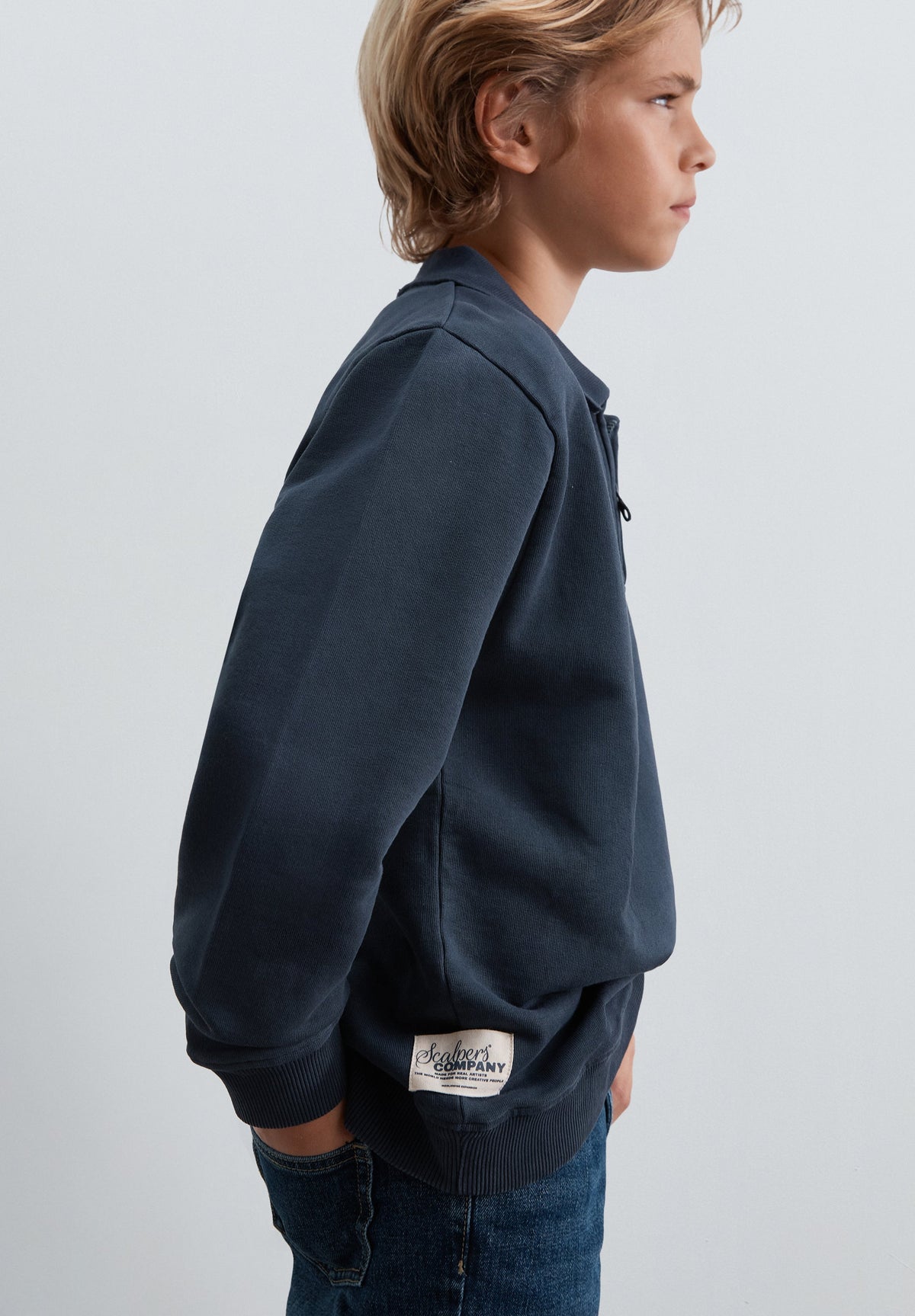 SWEAT HALF-ZIP IMPRIMÉ DANS LE DOS