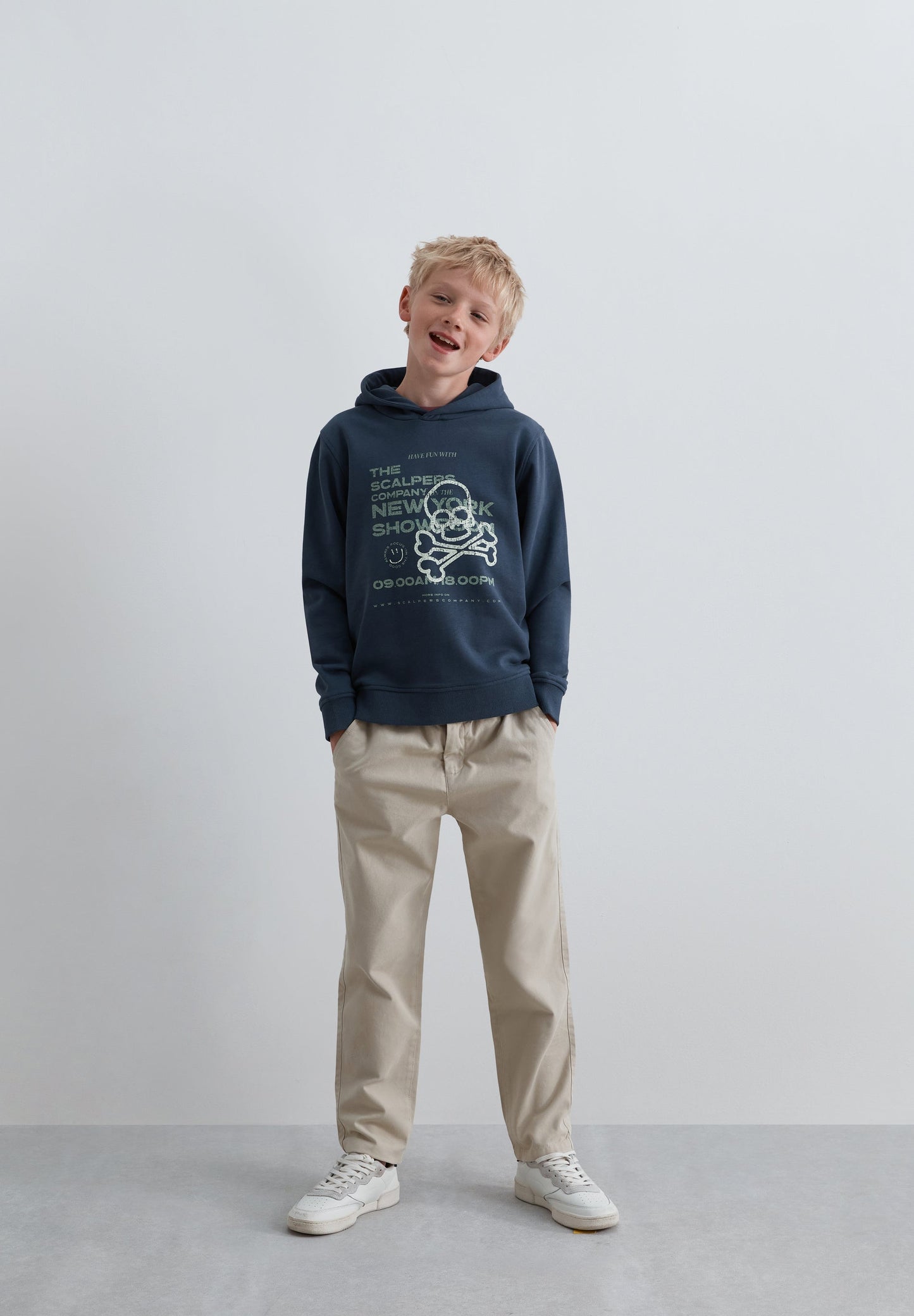 HOODIE IM WASHED-LOOK