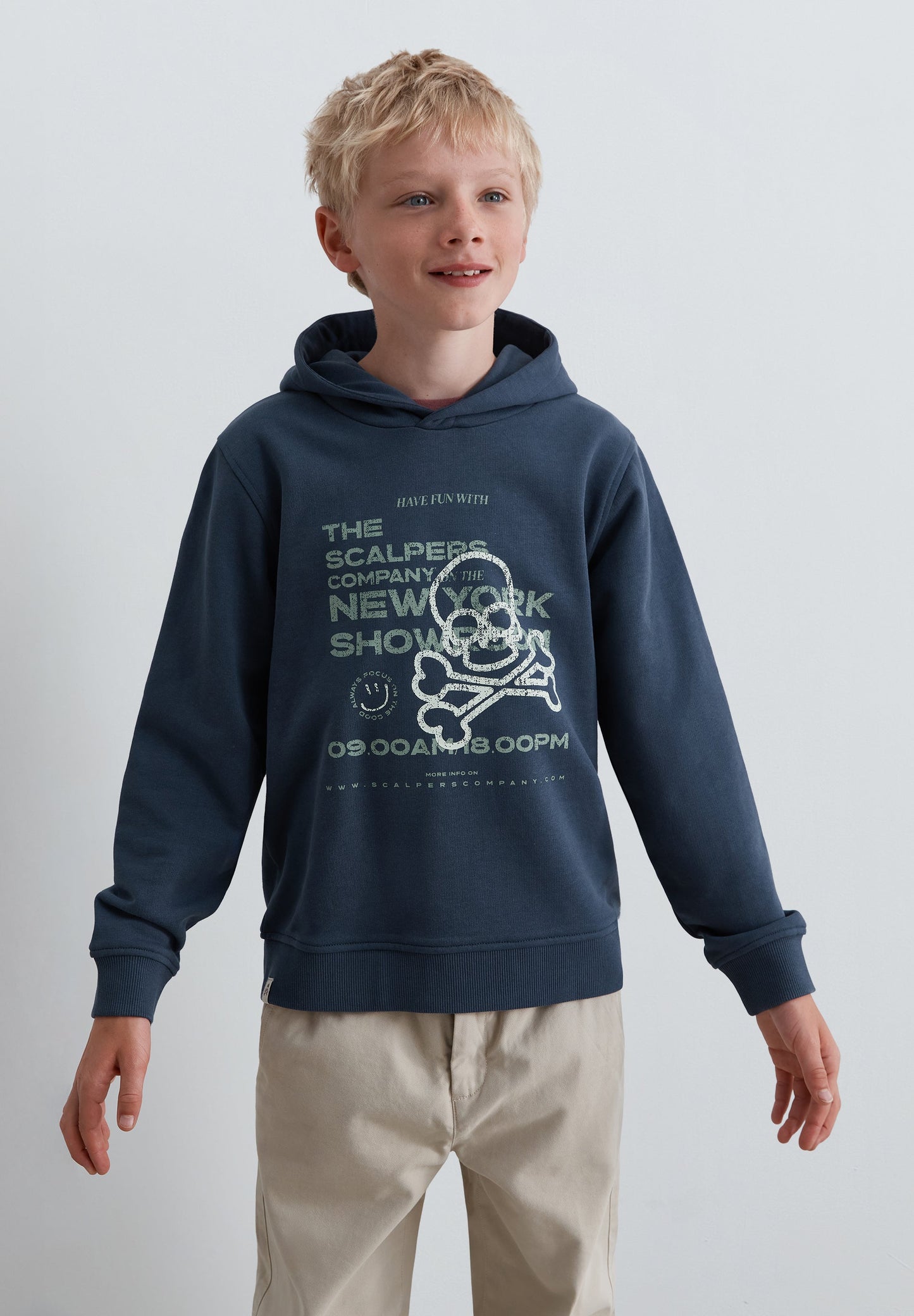 HOODIE IM WASHED-LOOK