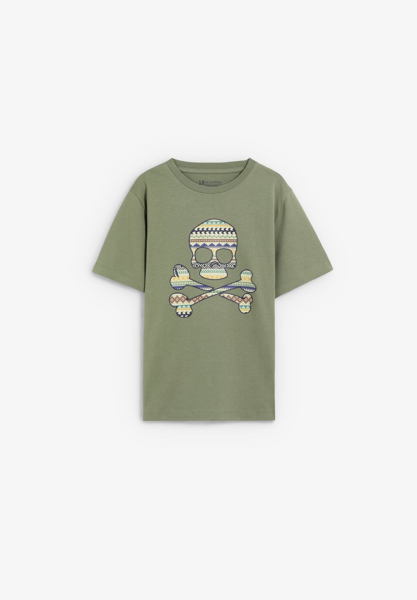 T-SHIRT MIT TOTENKOPF-PRINT