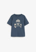 T-SHIRT MIT TOTENKOPF-PRINT