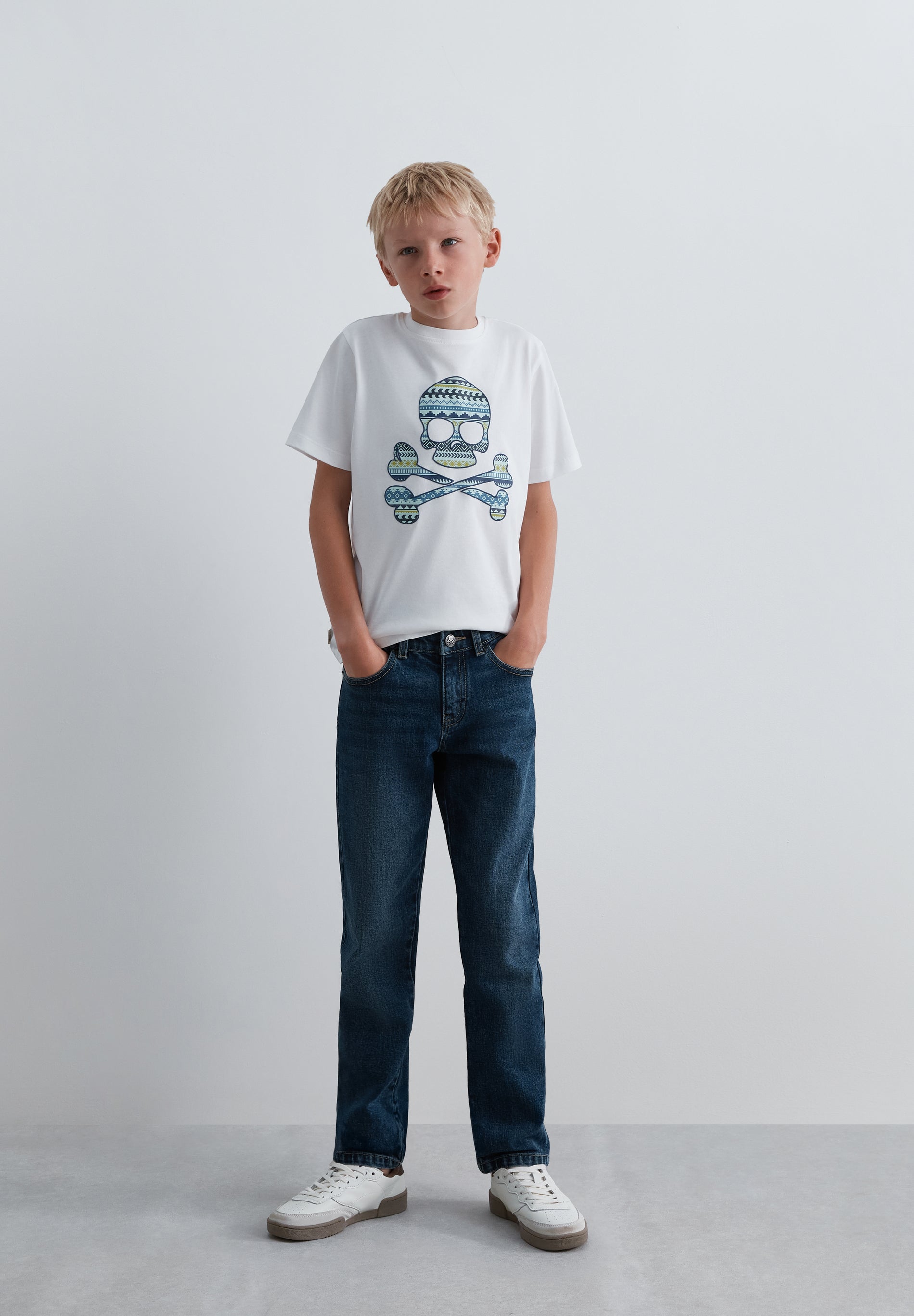PRINTED SKULL T-SHIRT