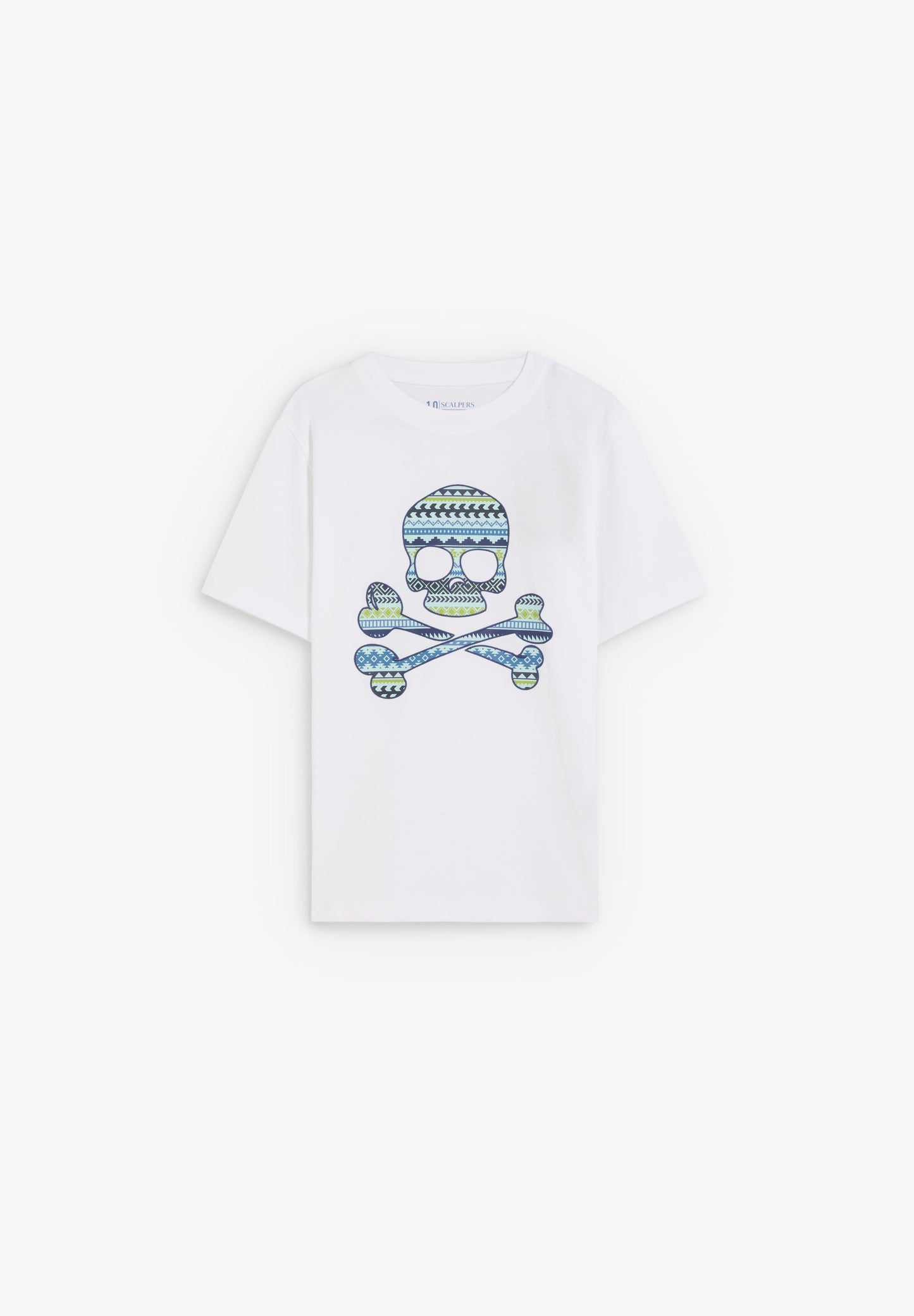 T-SHIRT MIT TOTENKOPF-PRINT