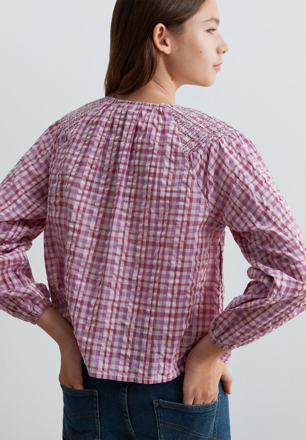 CHECK PRINT BLOUSE