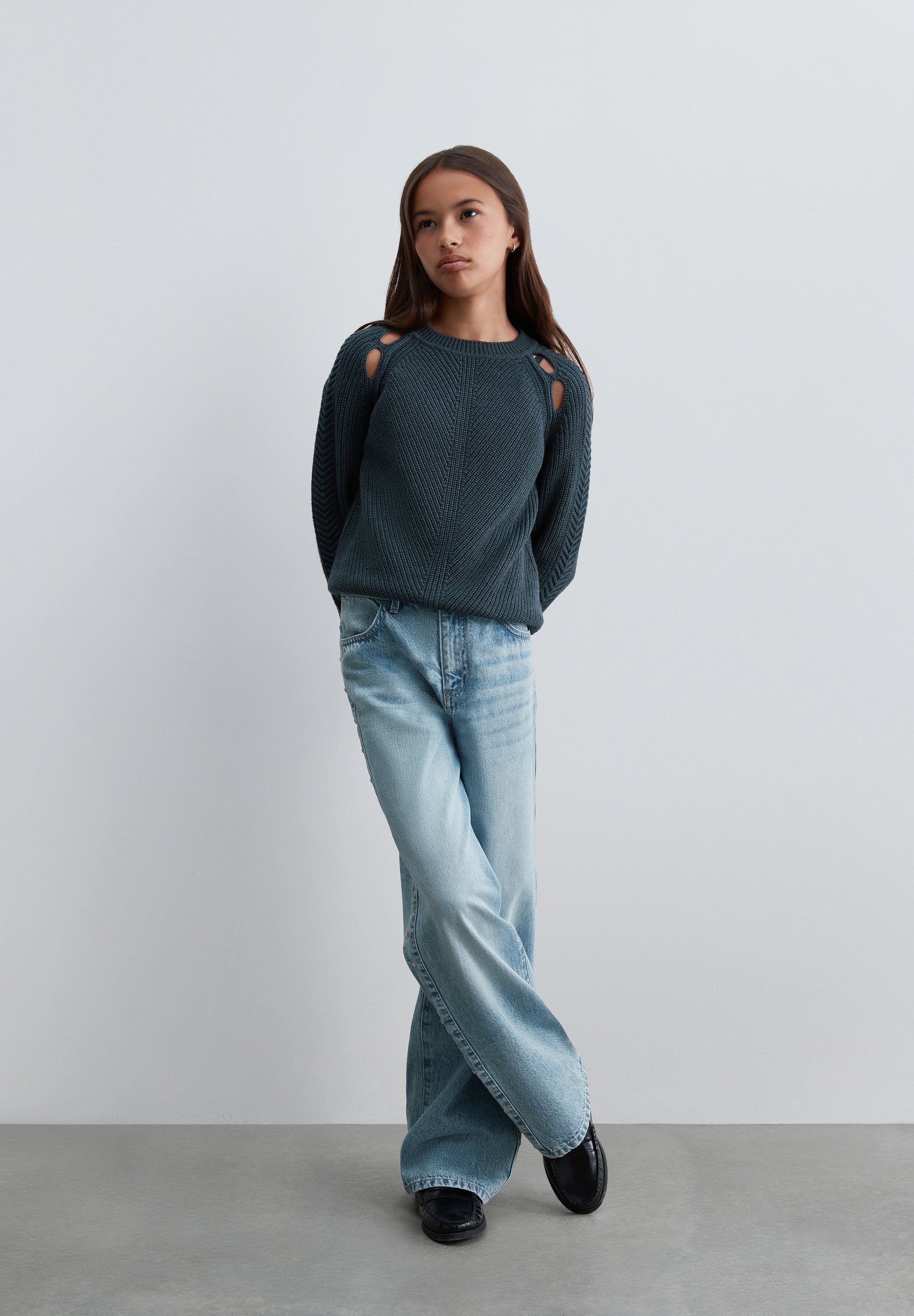 JEAN WIDE LEG CLOUS