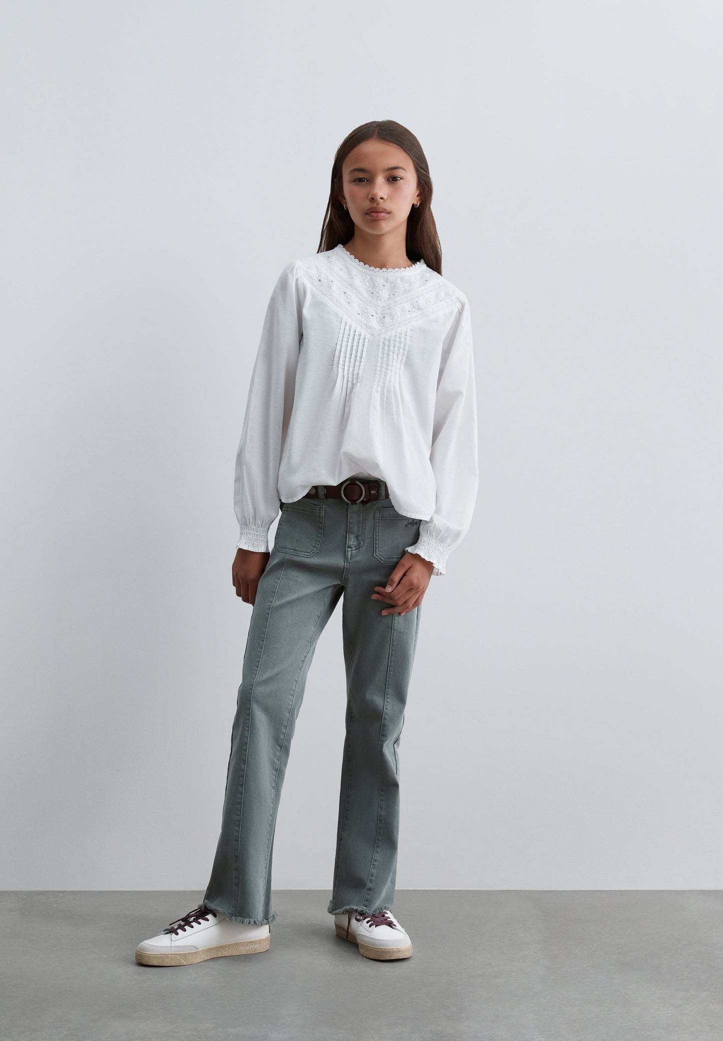 FLARED TROUSERS WITH SEAMS