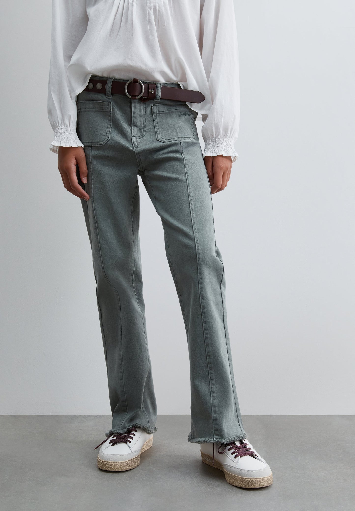 FLARED TROUSERS WITH SEAMS