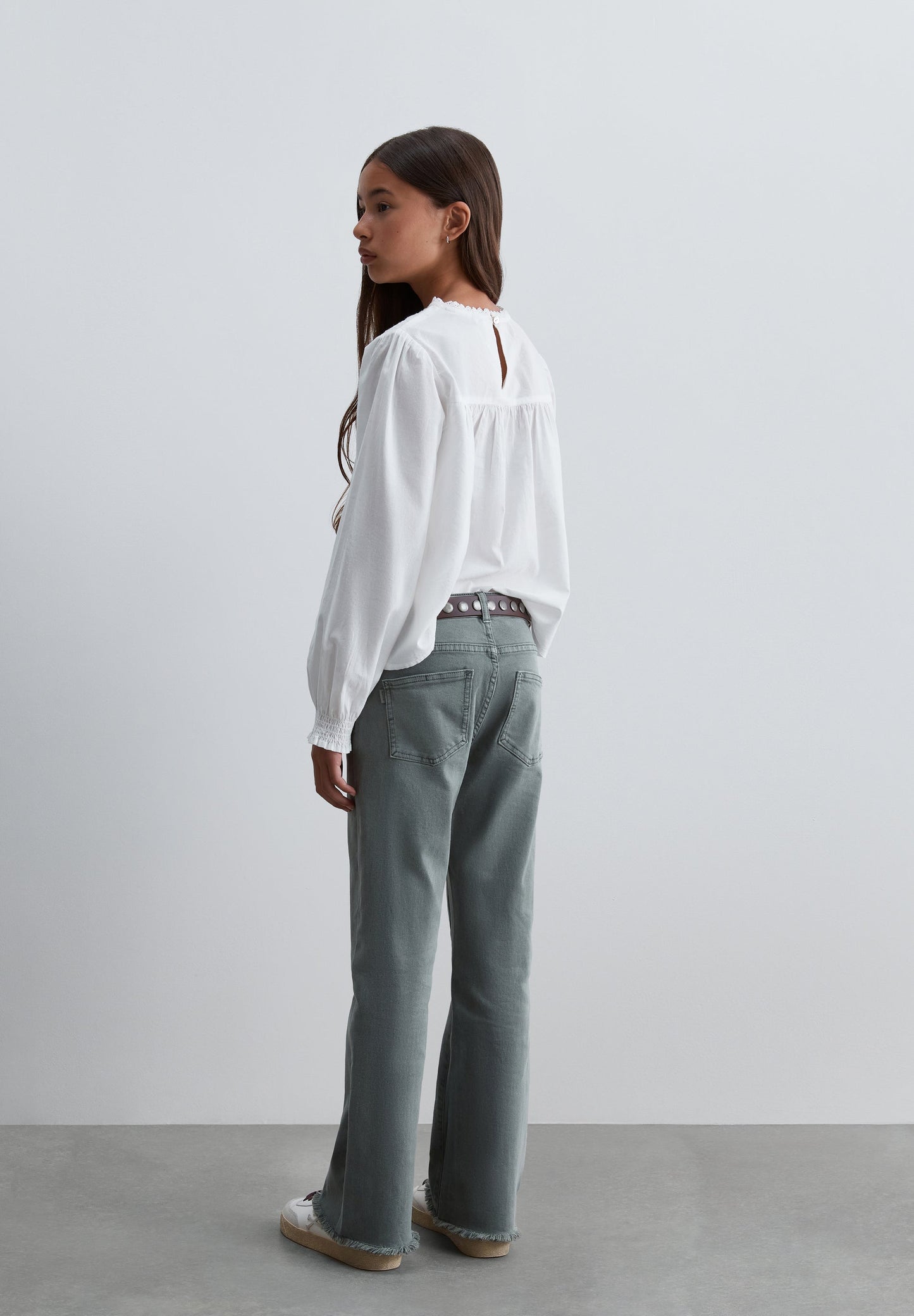 FLARED TROUSERS WITH SEAMS