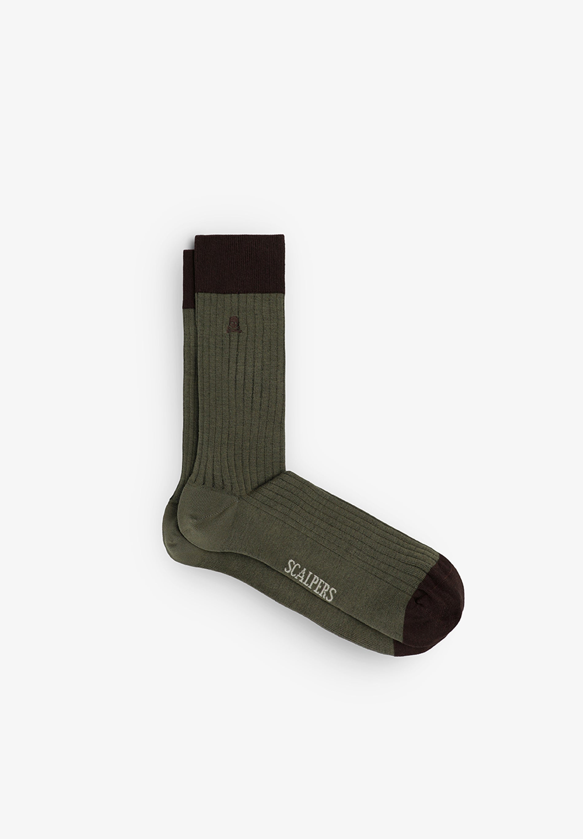 CHAUSSETTES CÔTELÉES BICOLORES