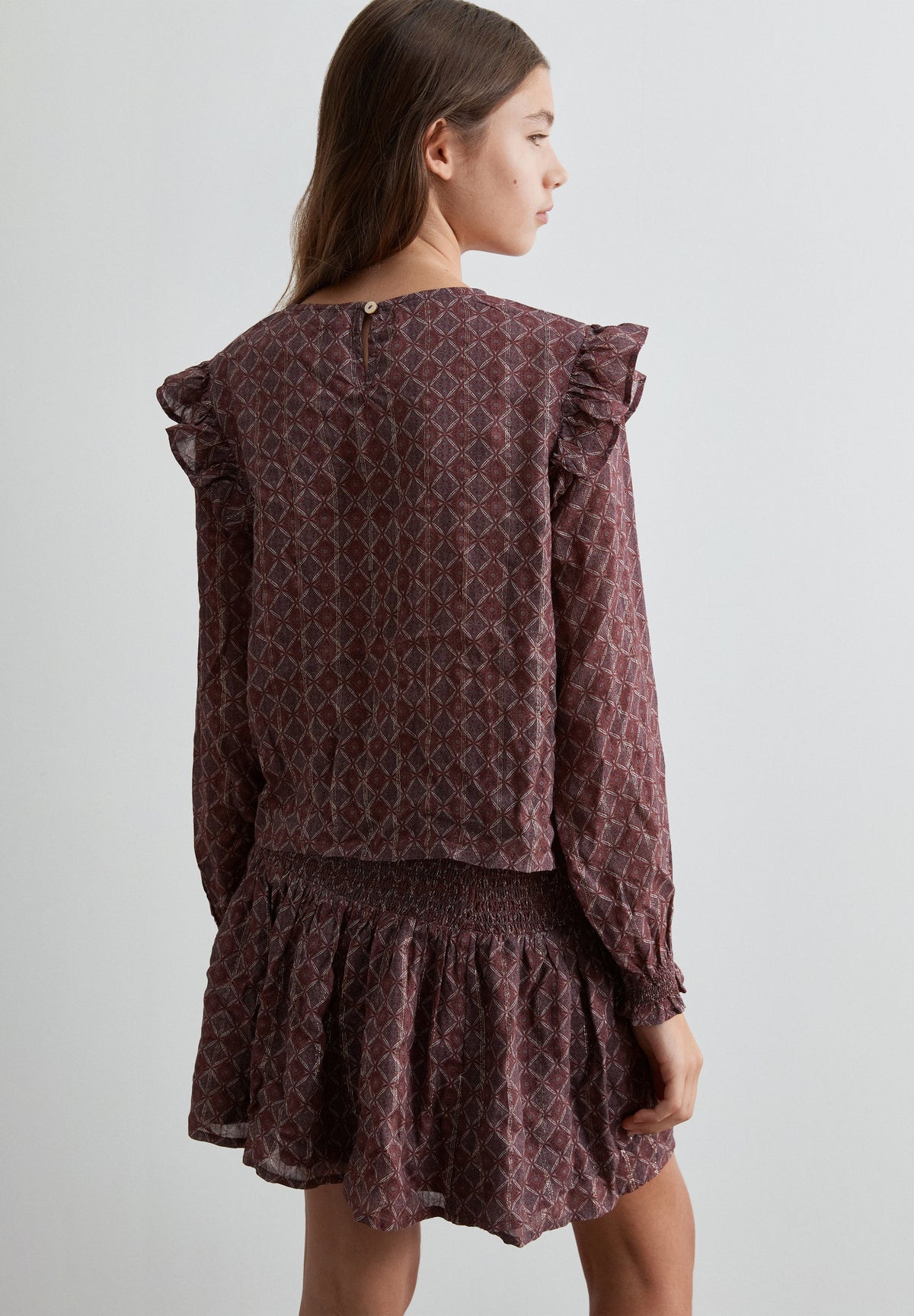 BLUSE MIT GEOMETRISCHEM PRINT