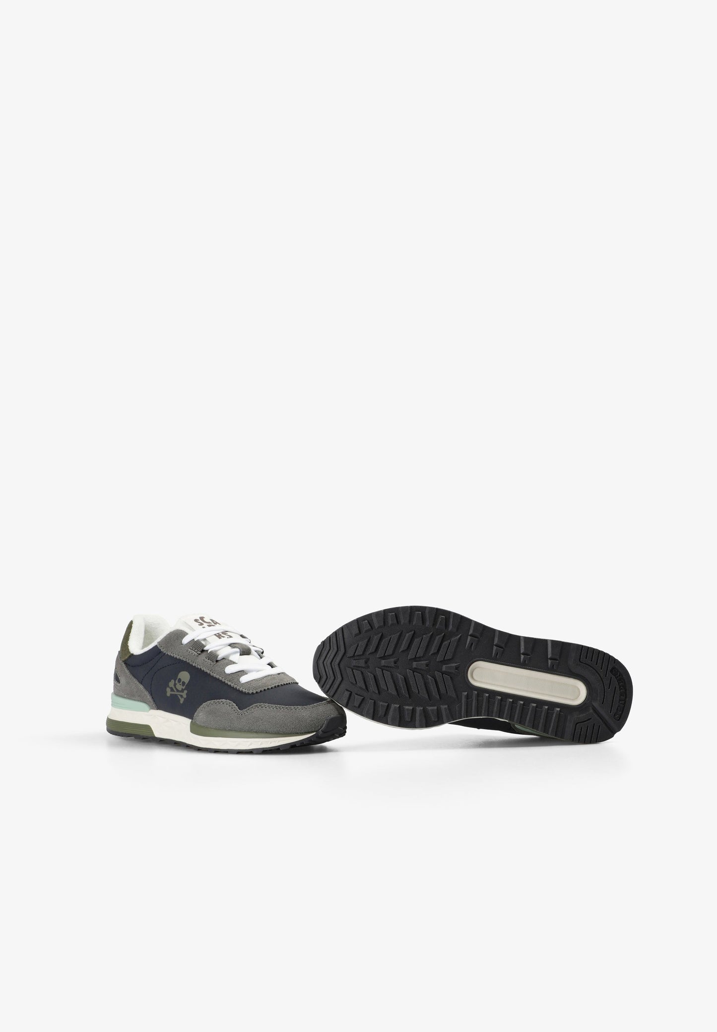 SKULL SPLIT SUEDE SNEAKERS