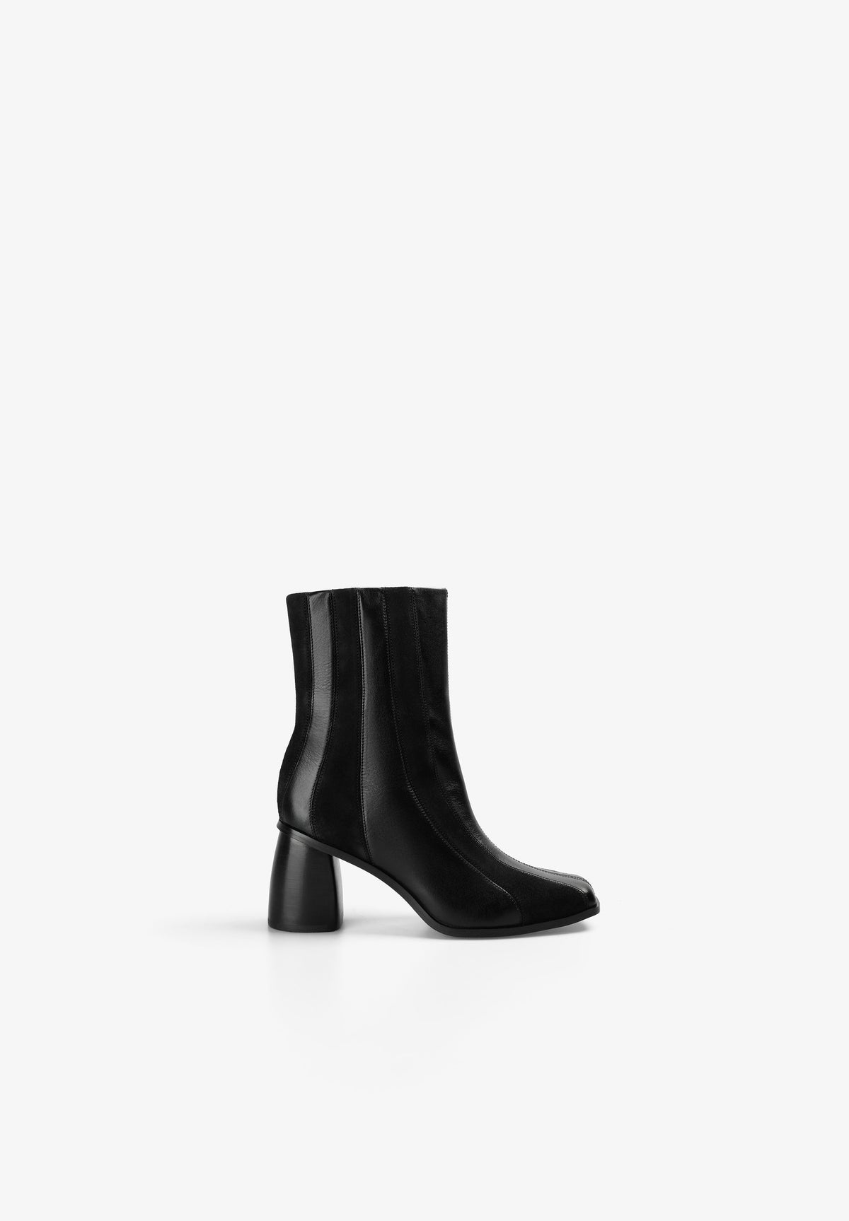 STRIPE PRINT HIGH-HEEL BOOTS
