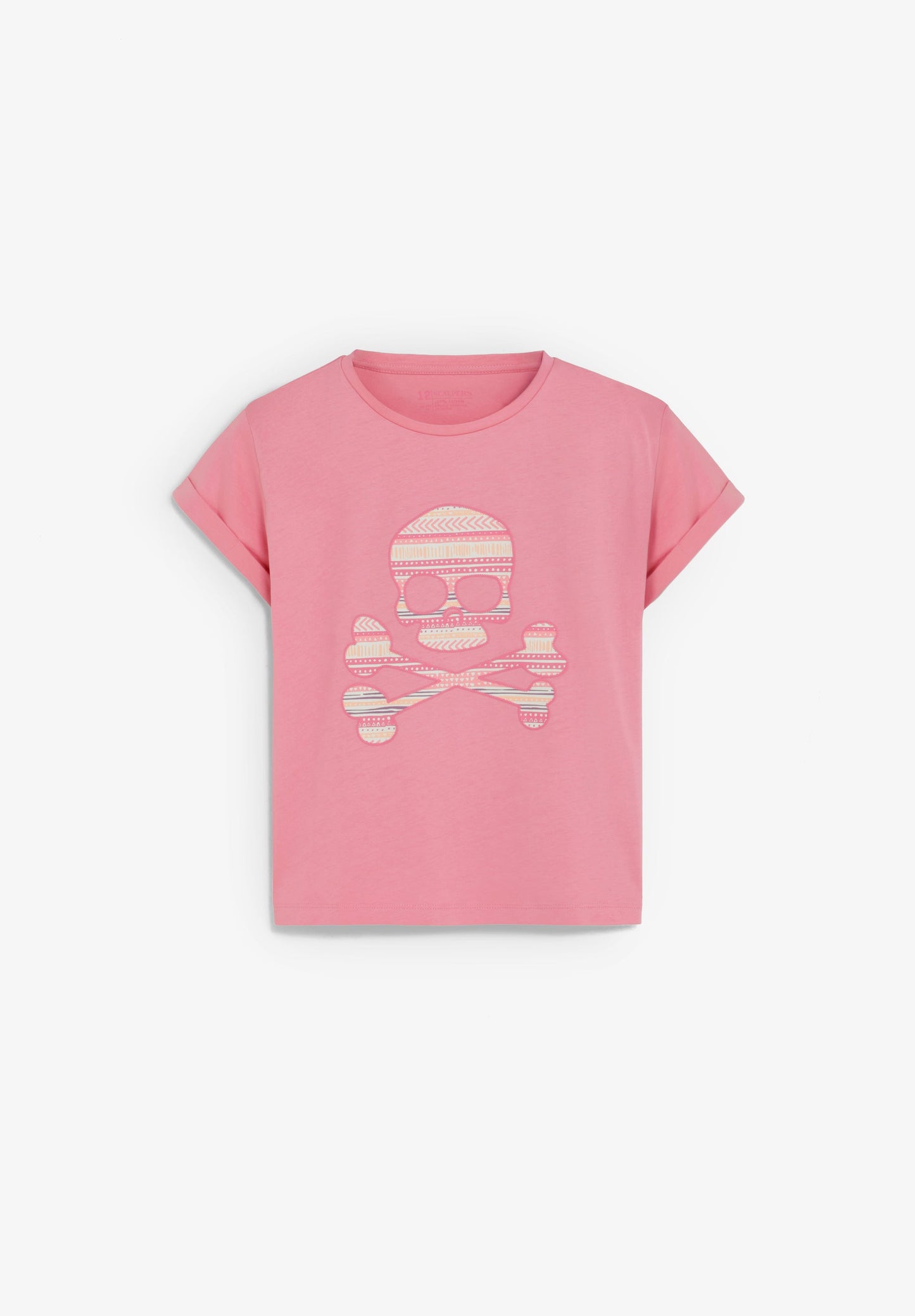 T-SHIRT MIT TOTENKOPF-PRINT