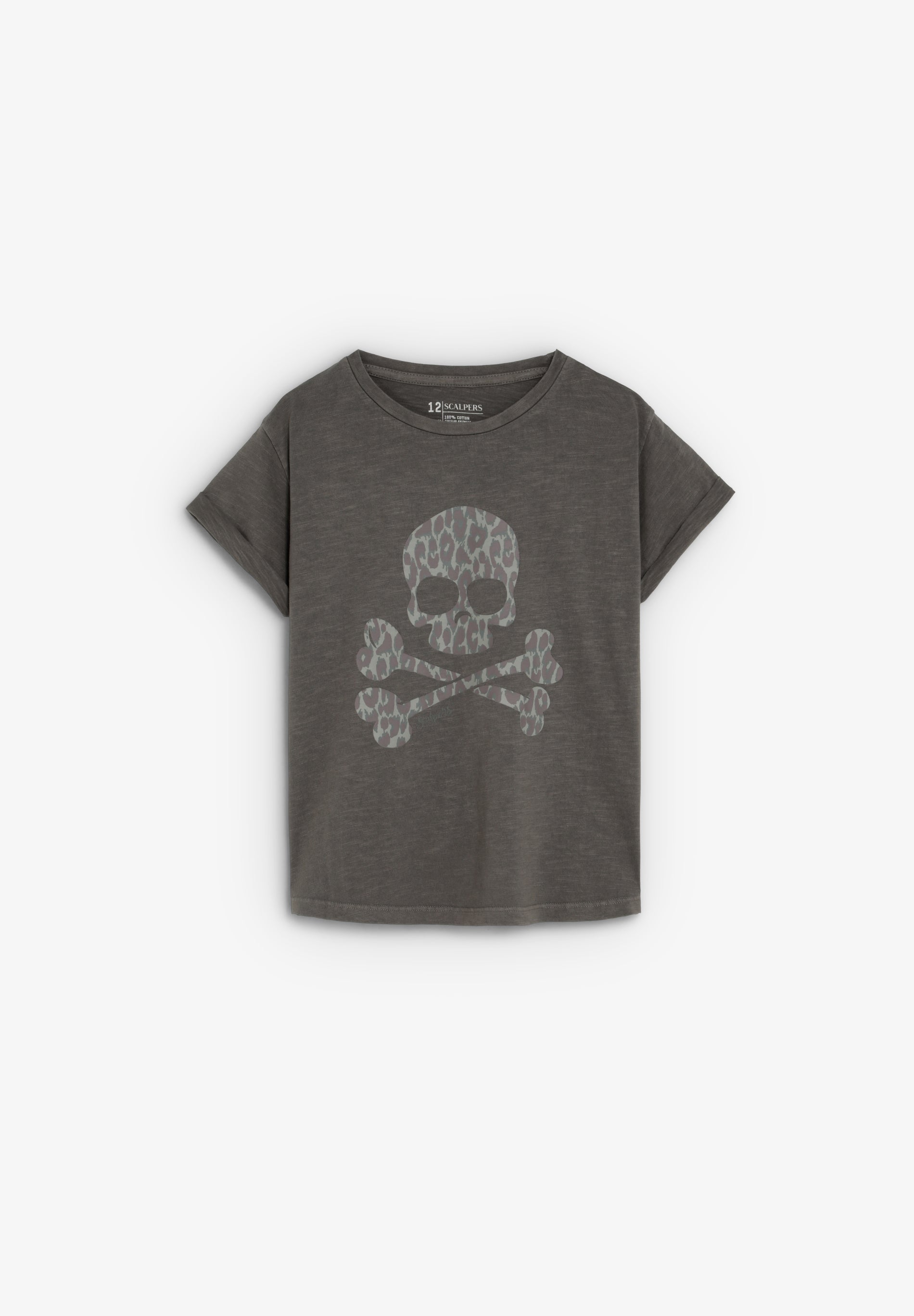 ANIMAL PRINT SKULL T-SHIRT