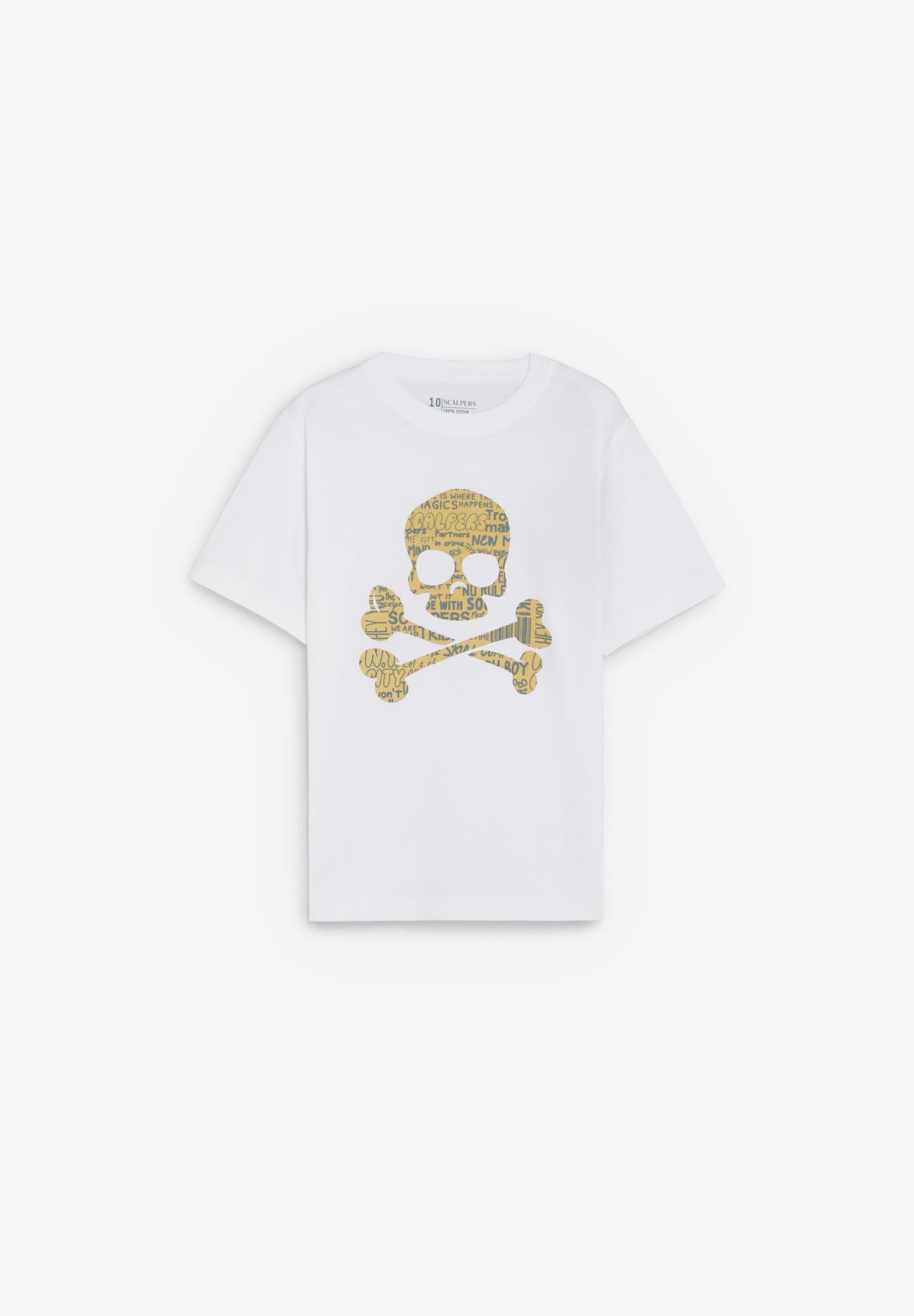 T-SHIRT MIT TOTENKOPF-PRINT