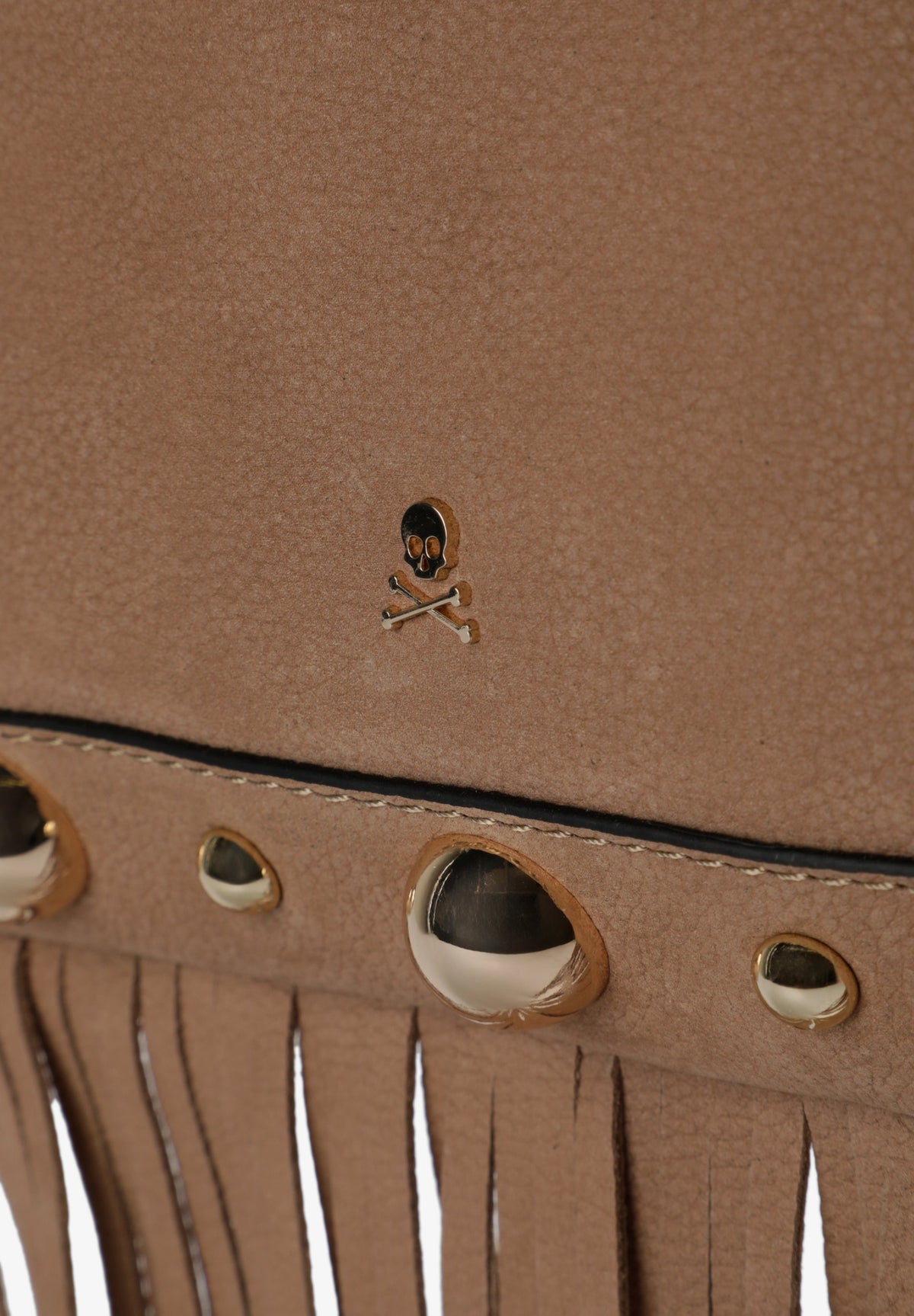 SCBISTUDS FRINGES LEATHER BAG