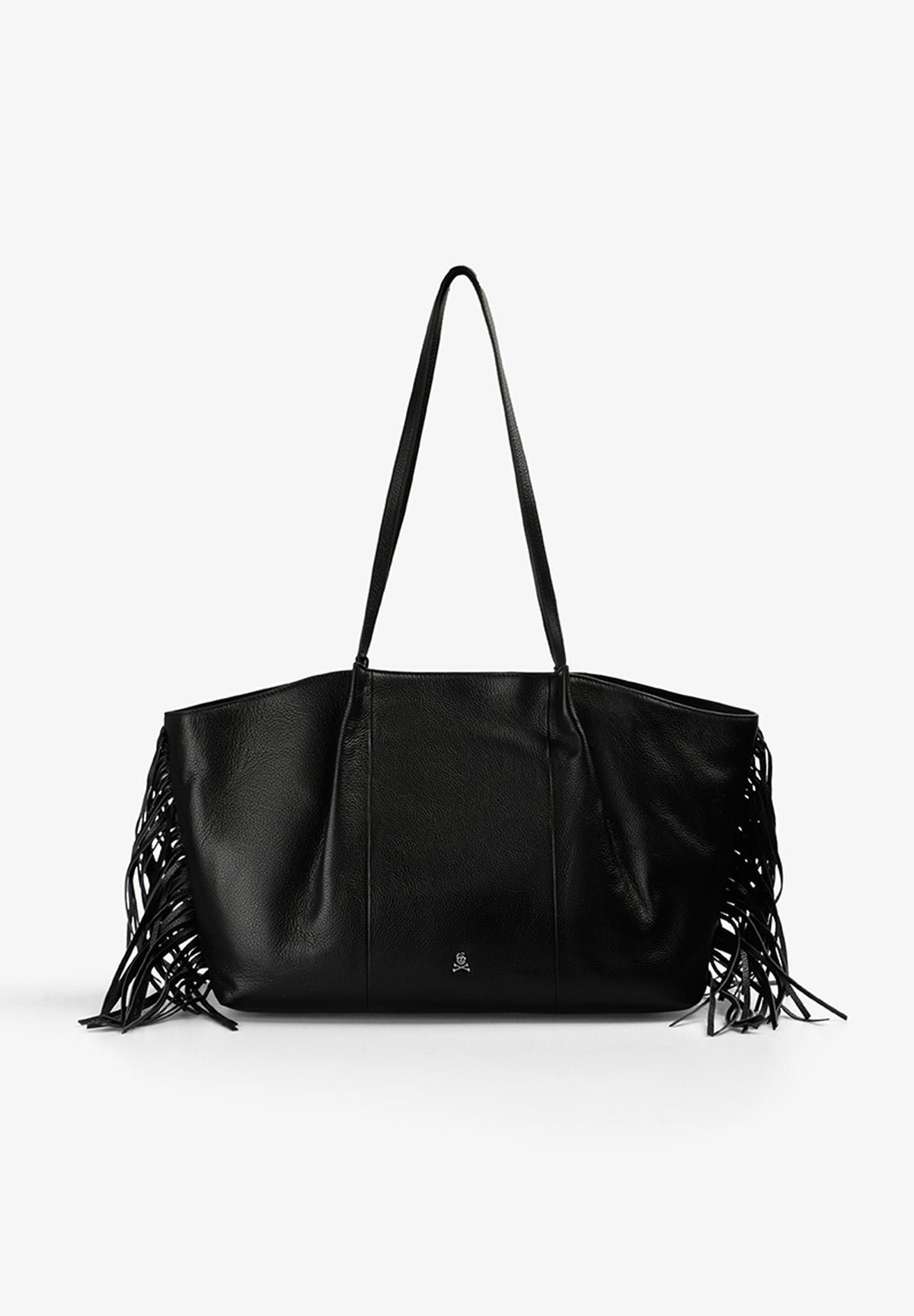 LEATHER TOTE BAG WITH FRINGING