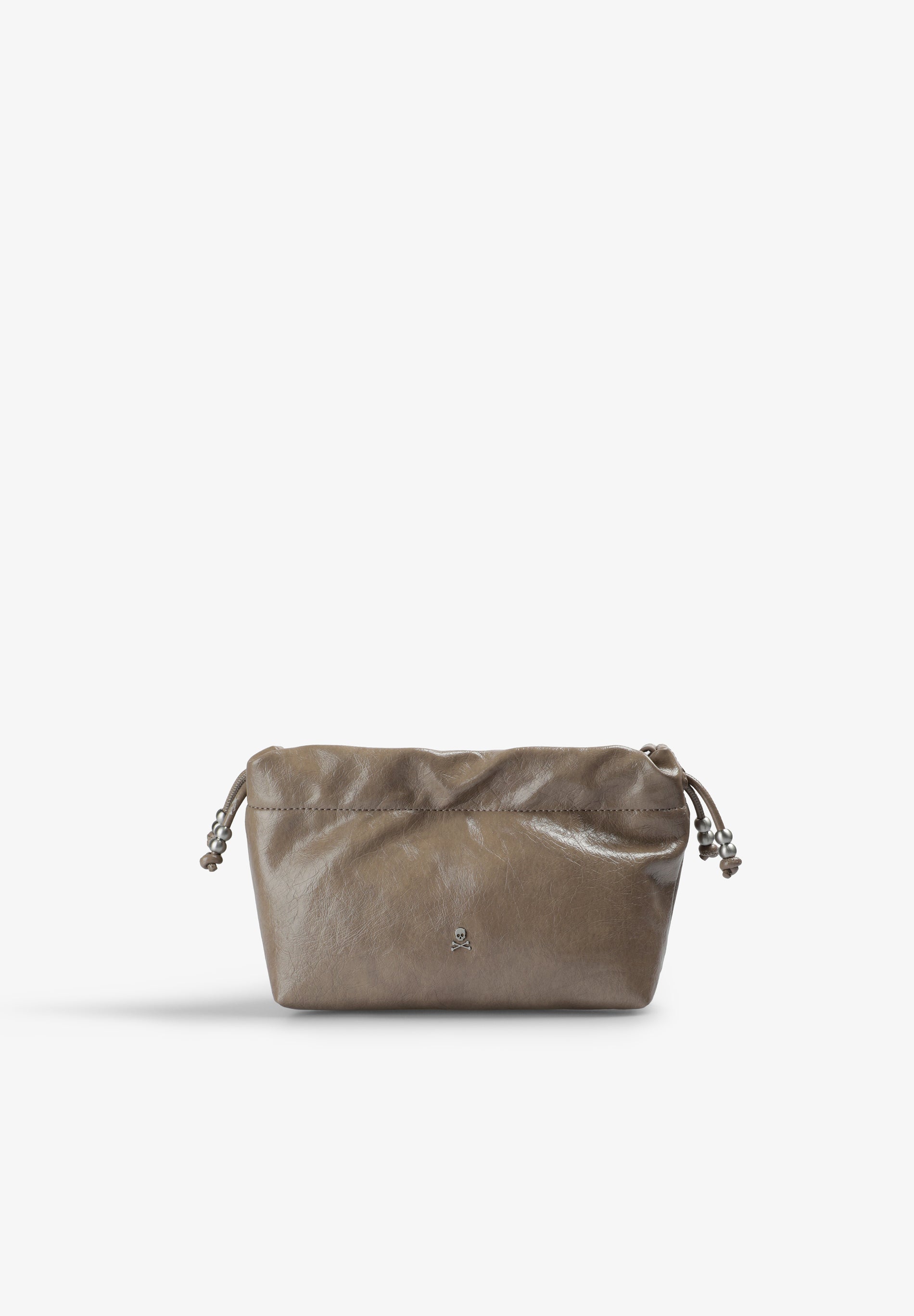 FAUX LEATHER BAG WITH RUCHED CLOSURE