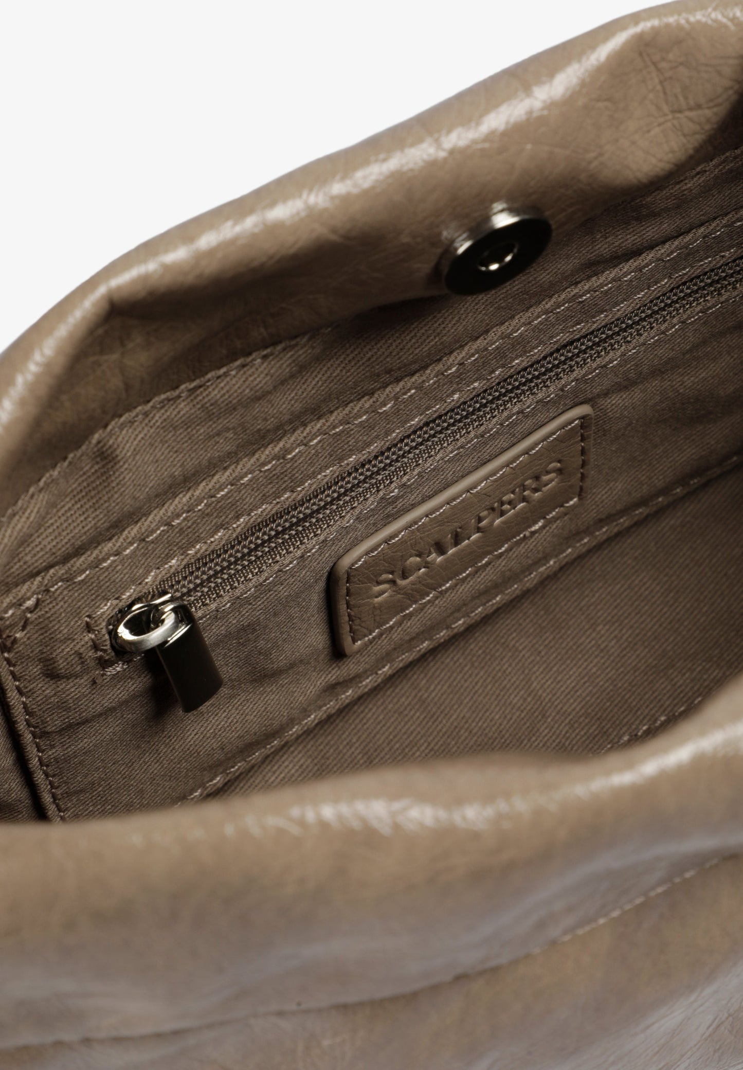 FAUX LEATHER BAG WITH RUCHED CLOSURE