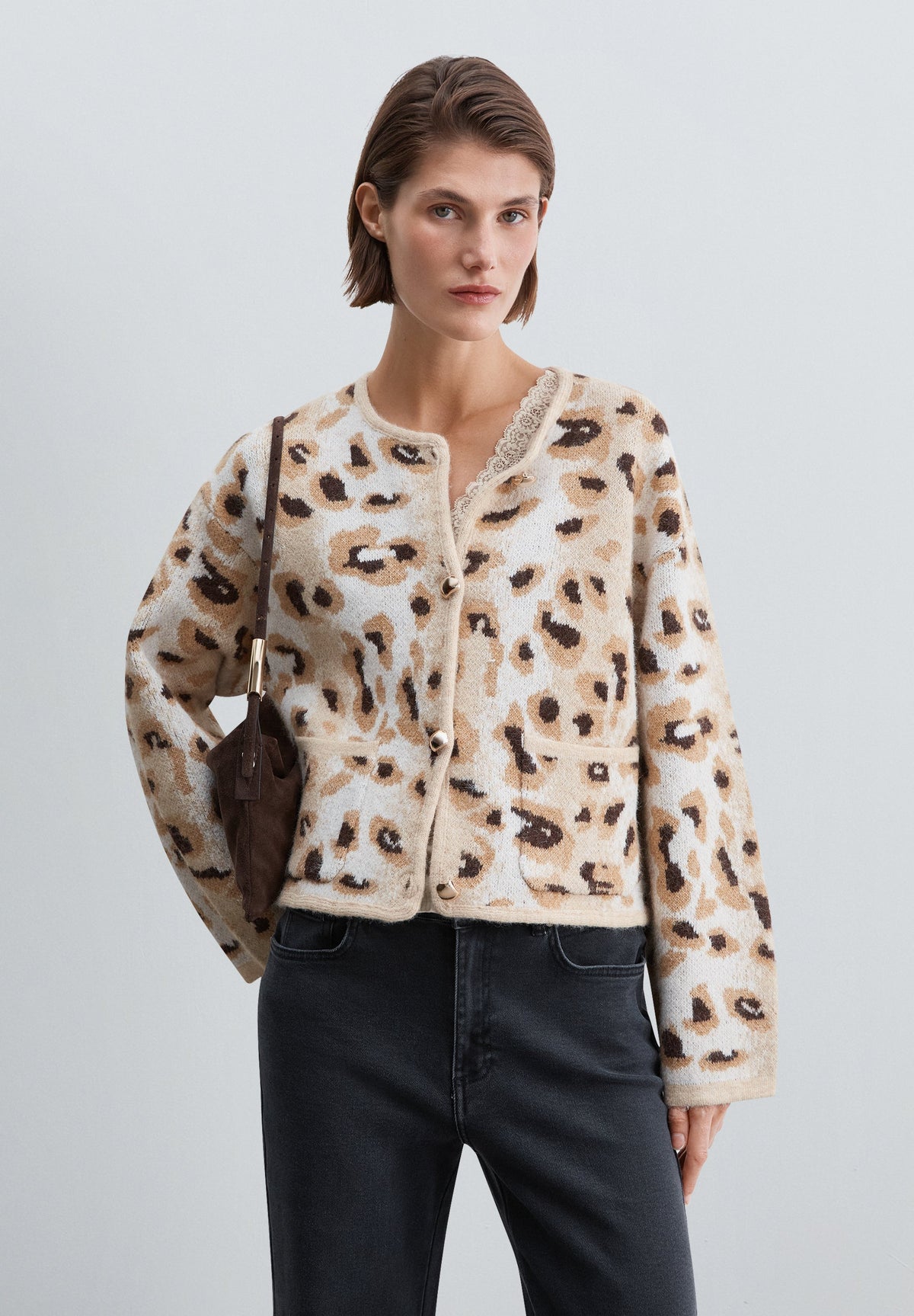ANIMAL PRINT CARDIGAN