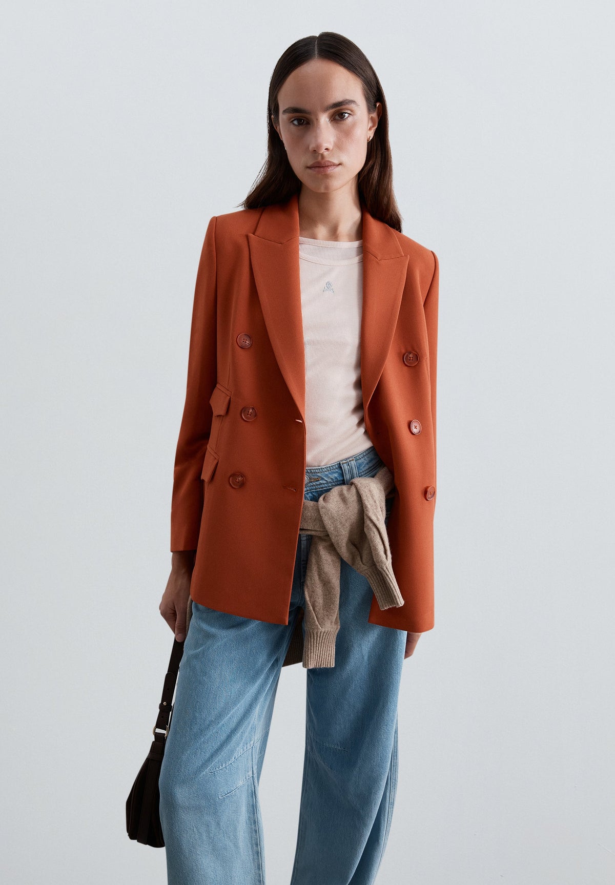 DOUBLE-BREASTED BLAZER WITH FLAPS