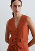 VESTE SANS MANCHES RABATS