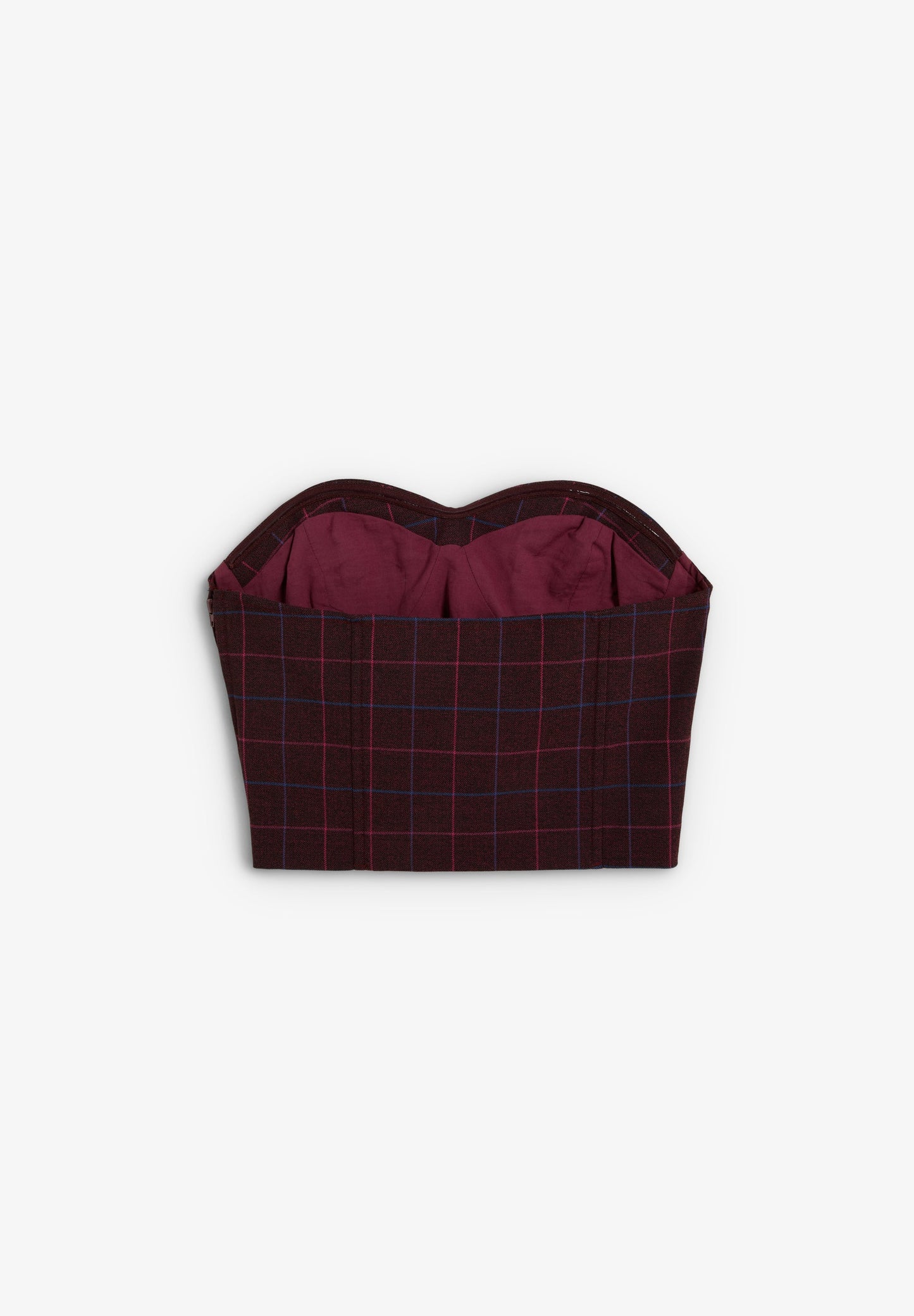 CHECKED STRAPLESS TOP