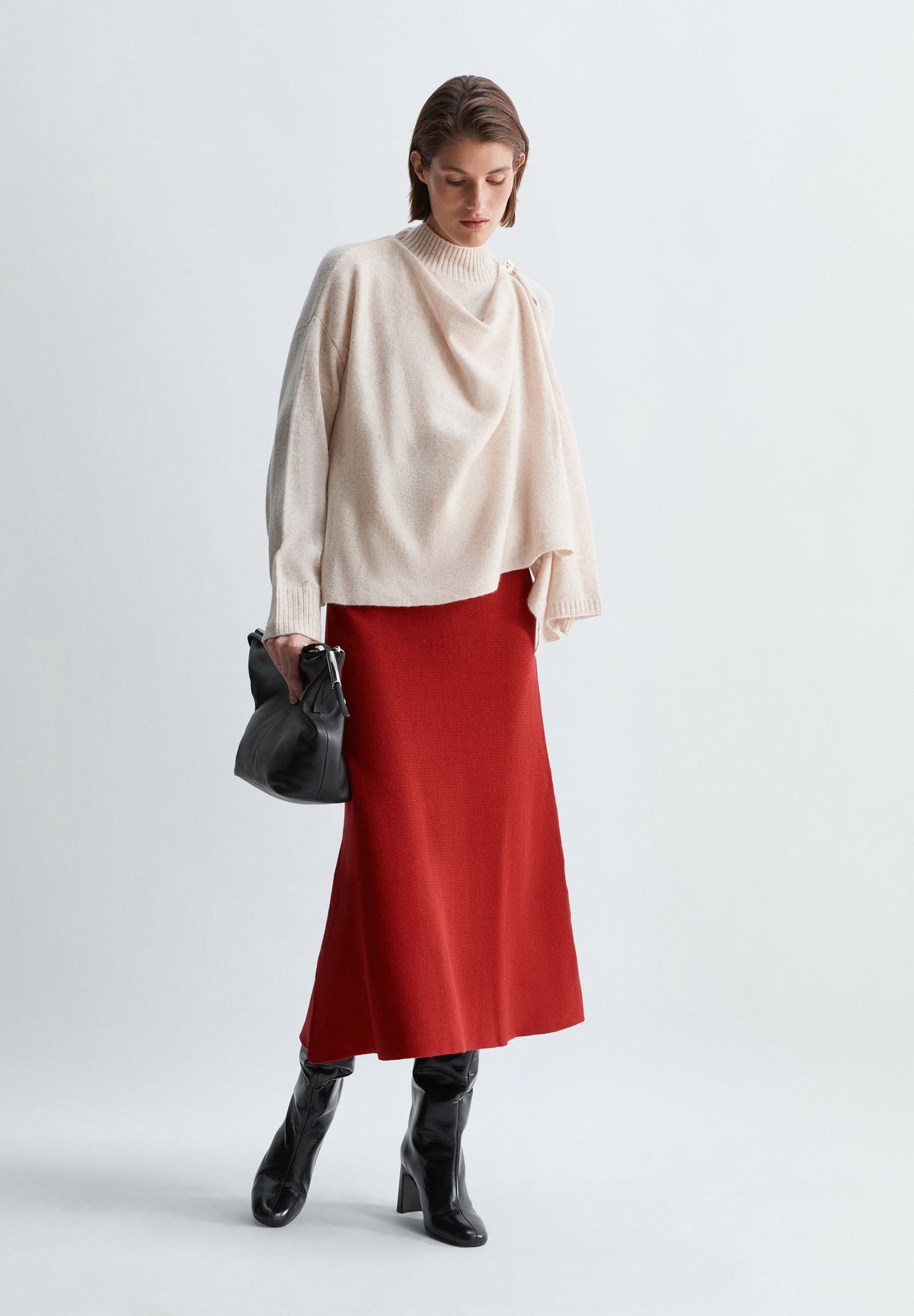 WOOL CAPE JUMPER
