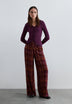 WIDE-LEG-HOSE MIT PRINT