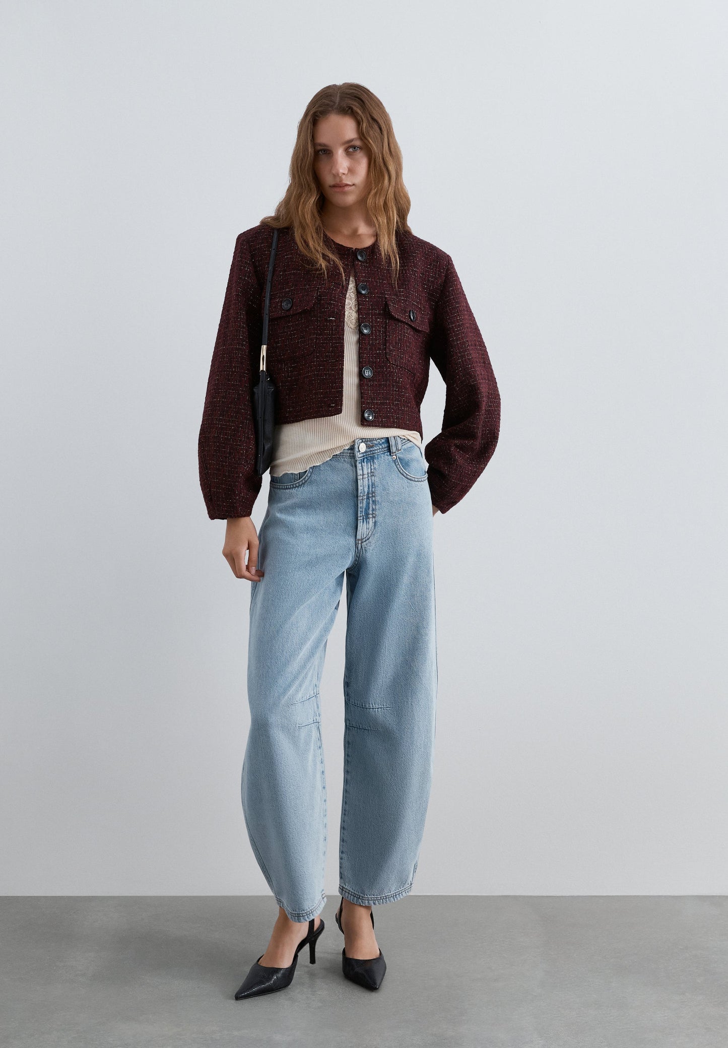 TWEEDJACKE MIT LAMÉFÄDEN