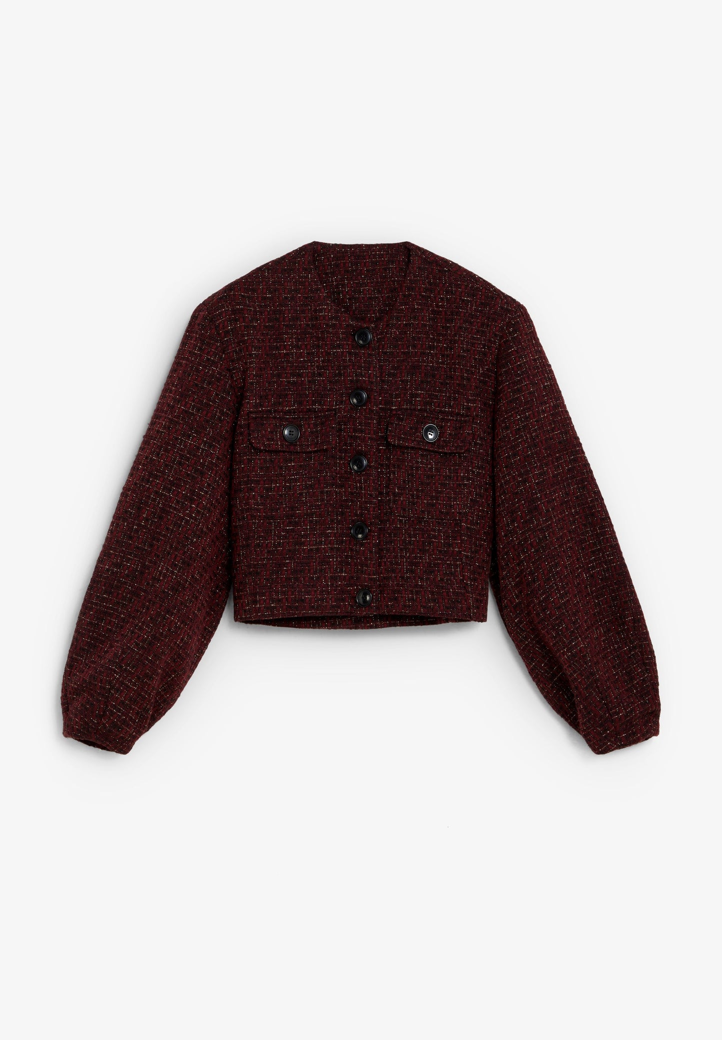 TWEEDJACKE MIT LAMÉFÄDEN