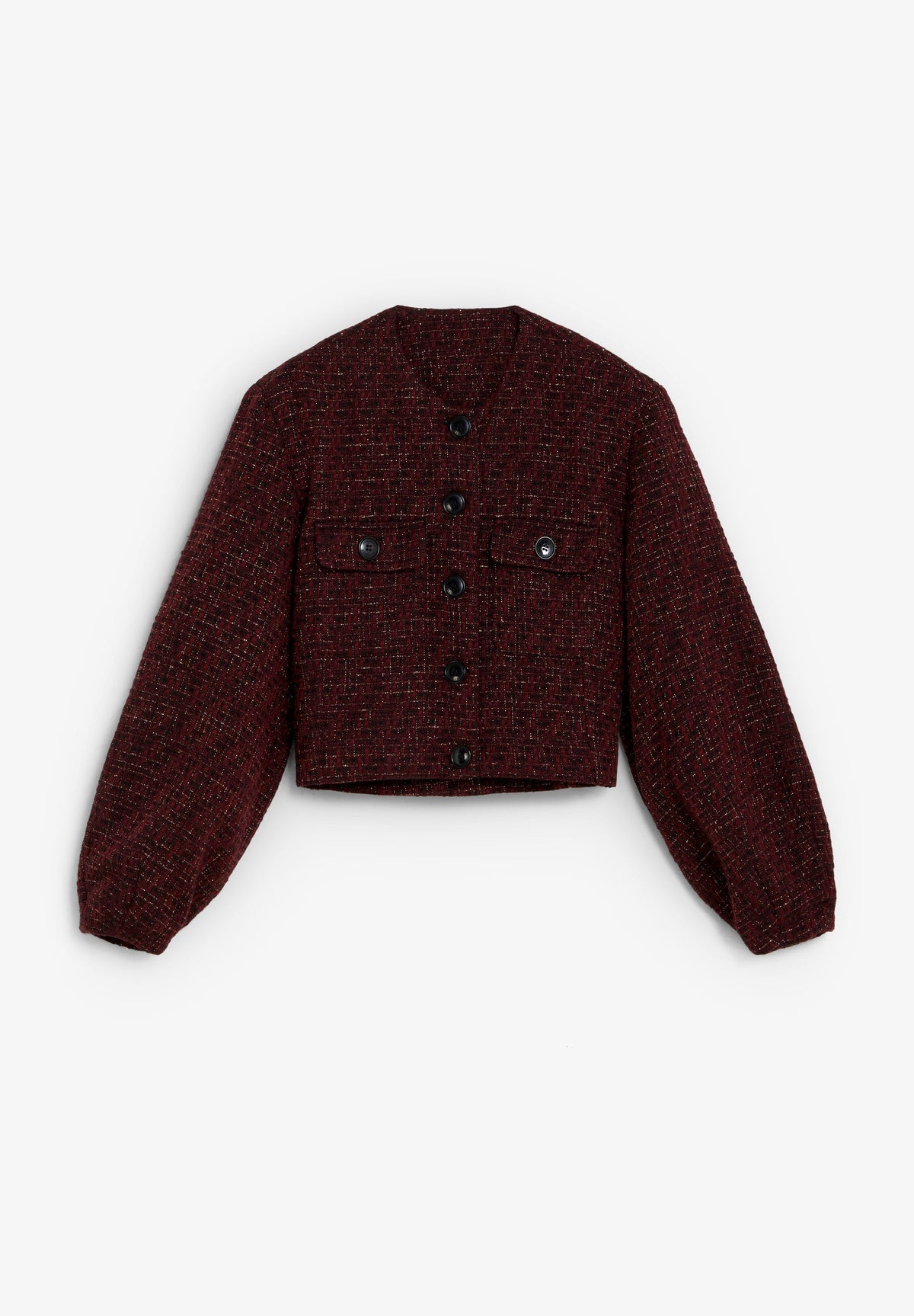 TWEEDJACKE MIT LAMÉFÄDEN