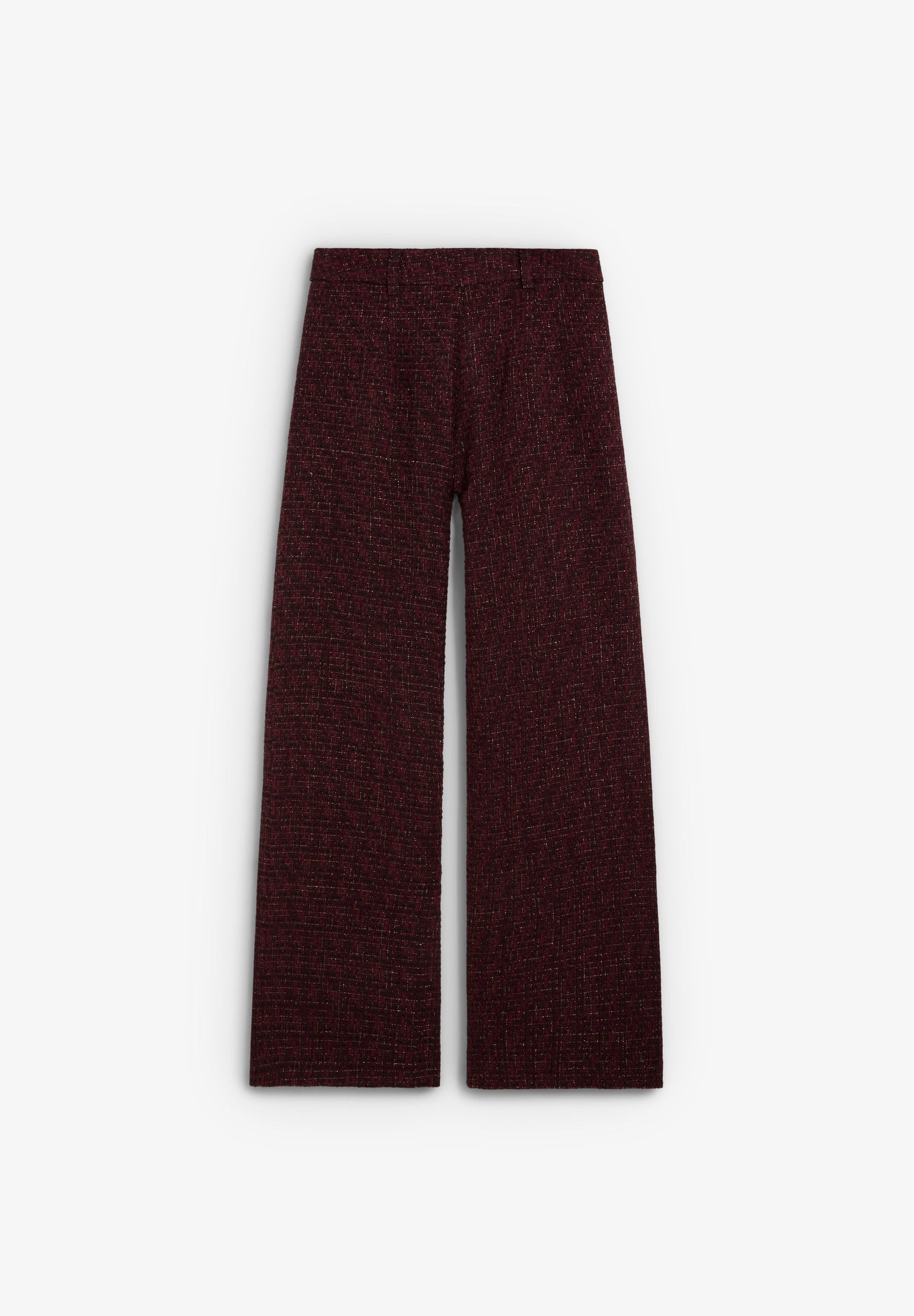 WIDE LEG TWEED TROUSERS